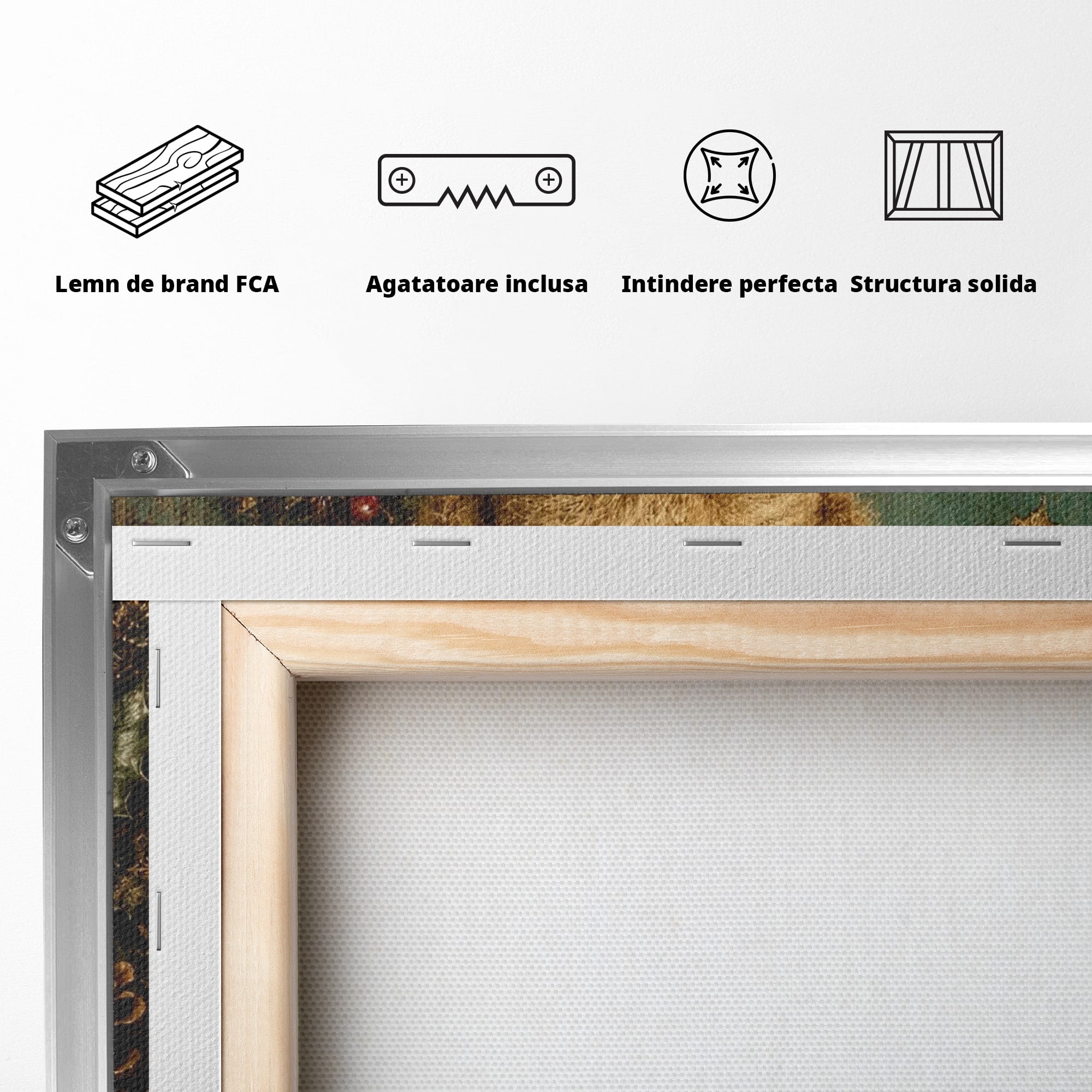 Tablou Canvas Premium LuxCanva® PI1326, Ursuletul De Craciun, Plus, Copilarie, Decoratiuni, Cadouri, Culori Vibrante, Living, Dormitor, Camera Copii