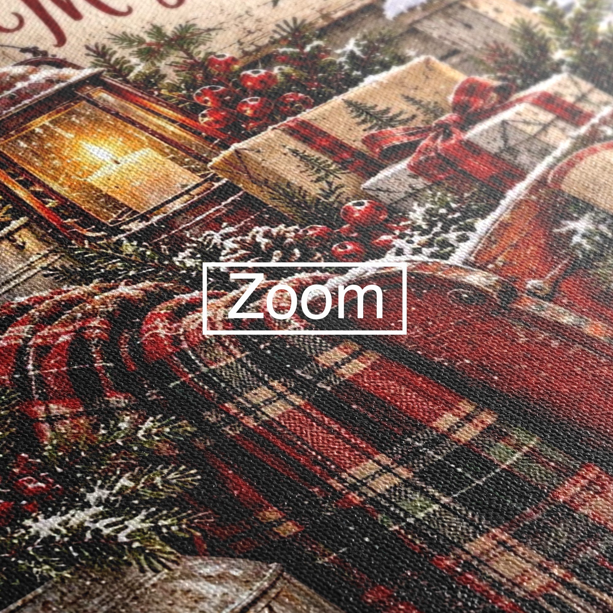 Tablou Canvas Premium LuxCanva® PI1327, Sania De Craciun, Patura, Iarna, Decor, Santa, Festiv, Culori Vibrante, Living, Dormitor