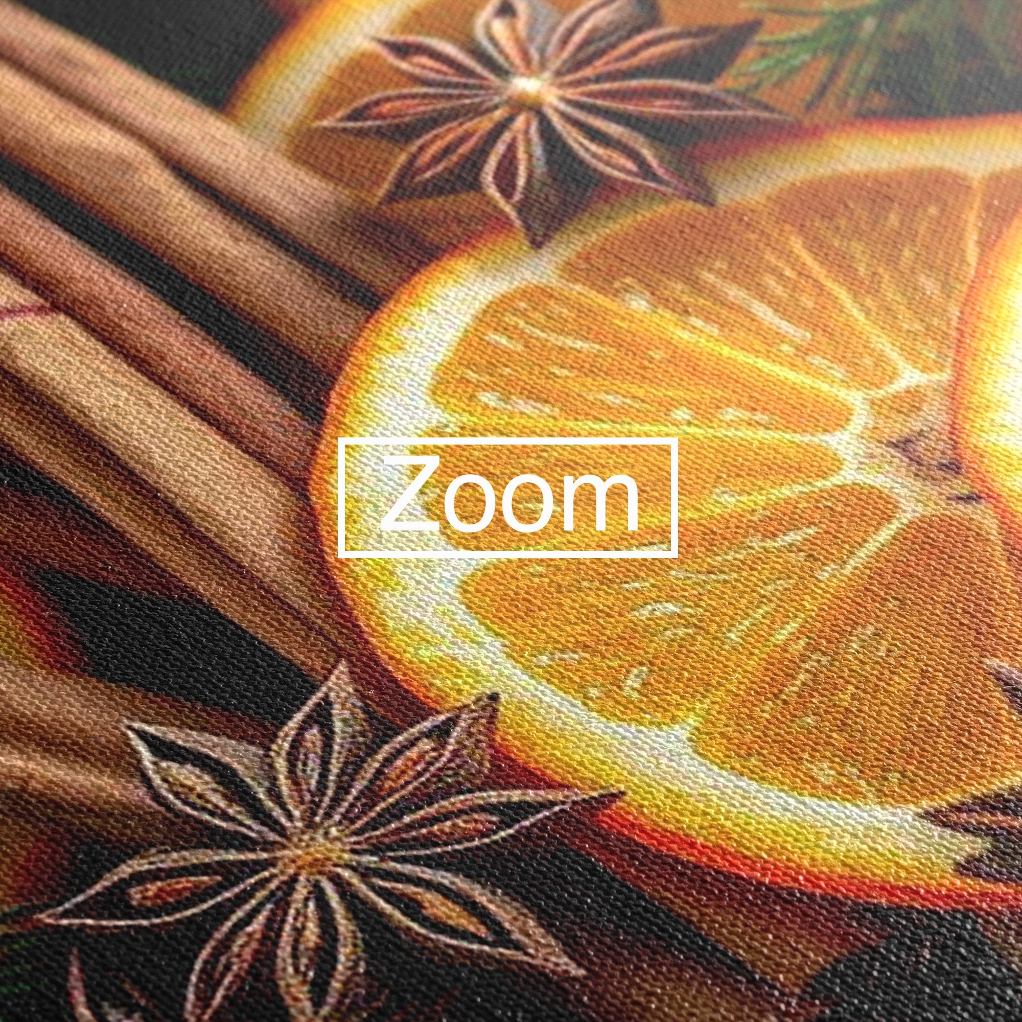 Tablou Canvas Premium LuxCanva® PI1333, Portocale Si Scortisoara, Citrice, Arome, Craciun, Miresme, Culori Vibrante, Bucatarie