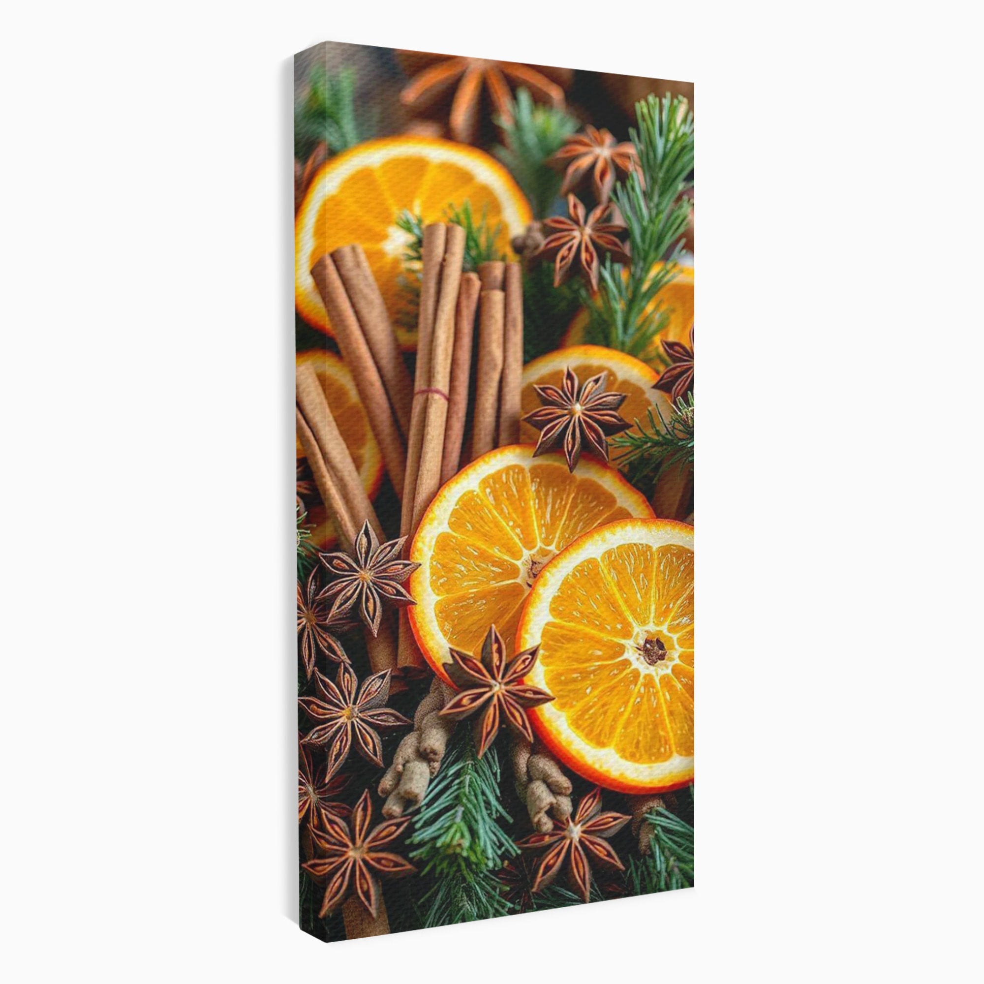 Tablou Canvas Premium LuxCanva® PI1333, Portocale Si Scortisoara, Citrice, Arome, Craciun, Miresme, Culori Vibrante, Bucatarie