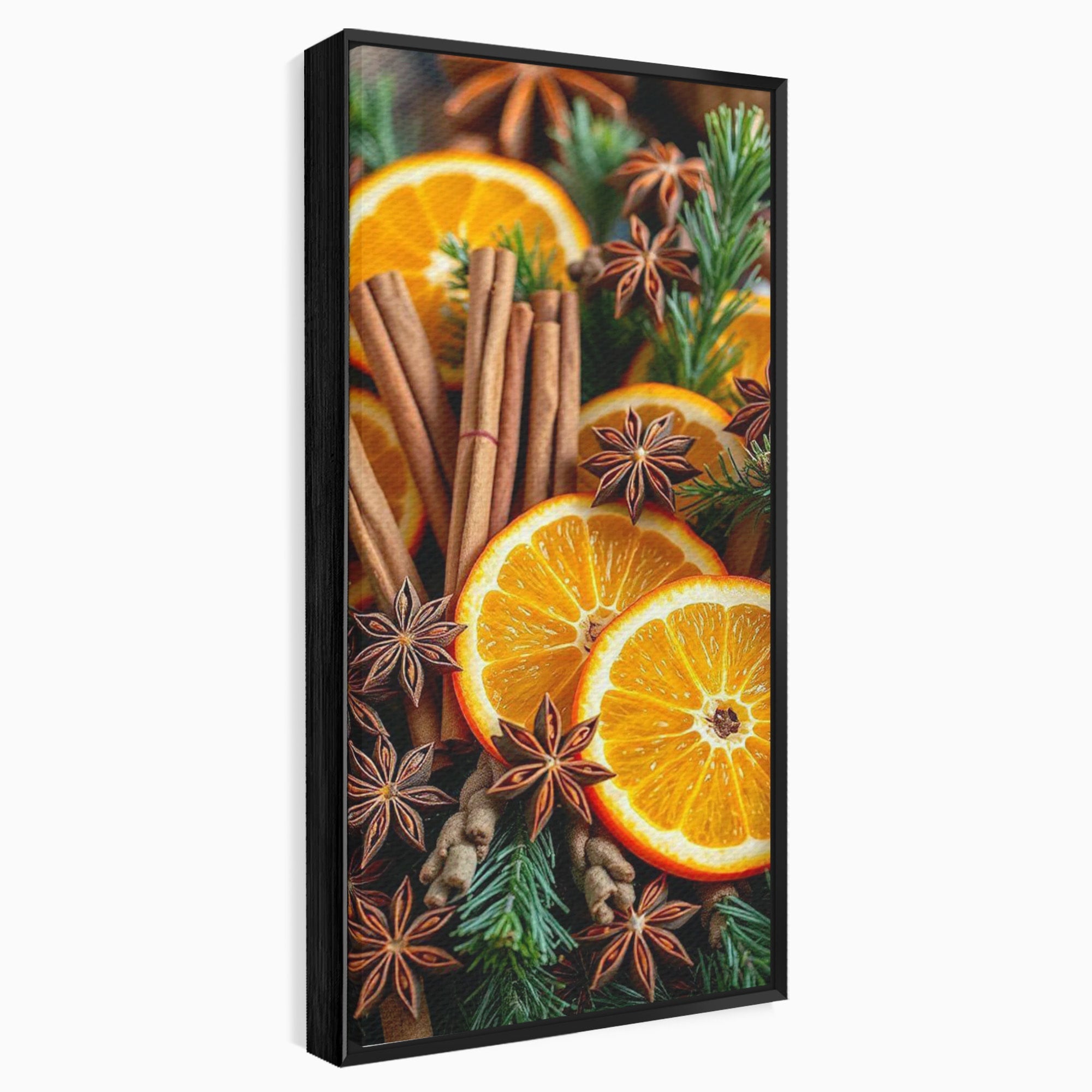 Tablou Canvas Premium LuxCanva® PI1333, Portocale Si Scortisoara, Citrice, Arome, Craciun, Miresme, Culori Vibrante, Bucatarie