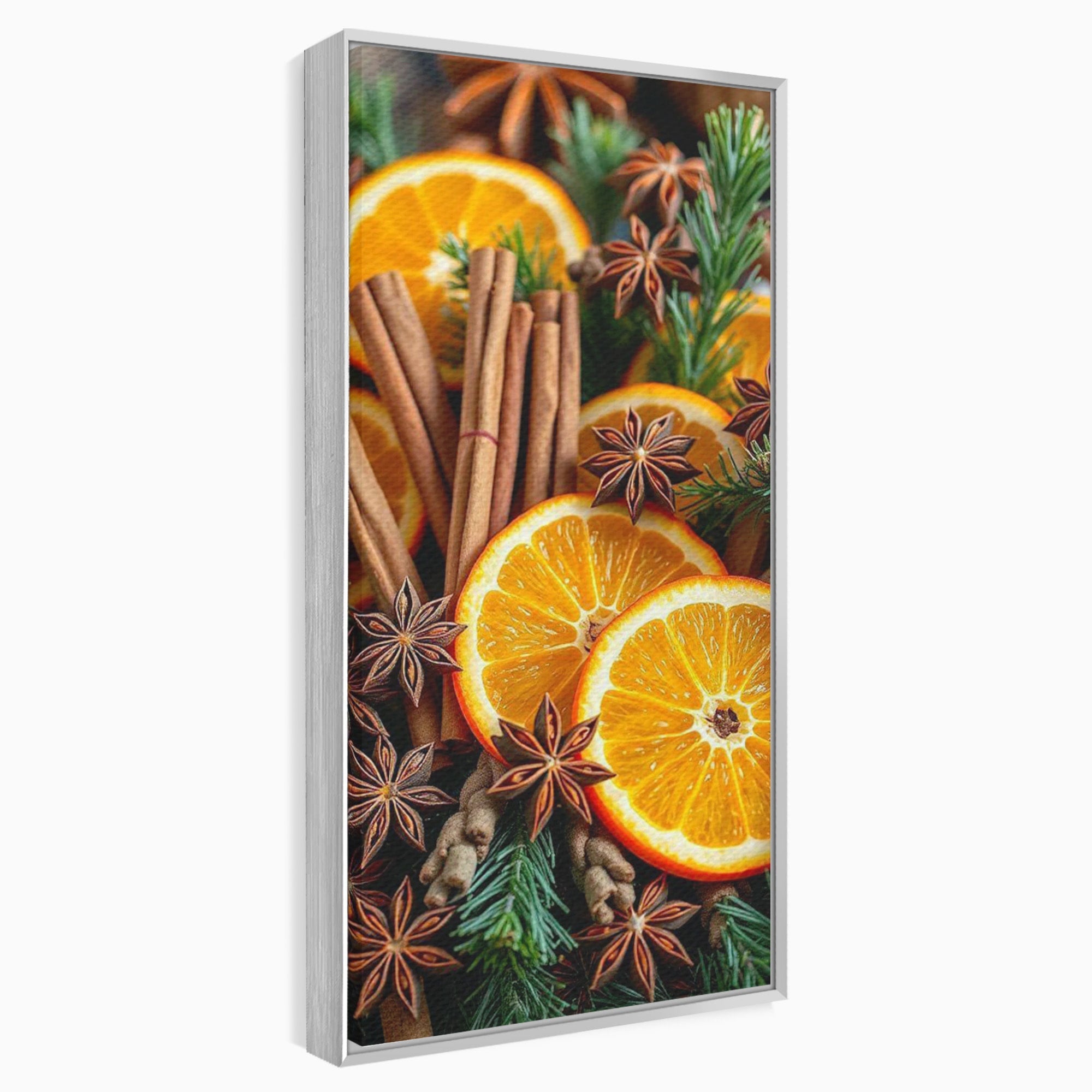 Tablou Canvas Premium LuxCanva® PI1333, Portocale Si Scortisoara, Citrice, Arome, Craciun, Miresme, Culori Vibrante, Bucatarie
