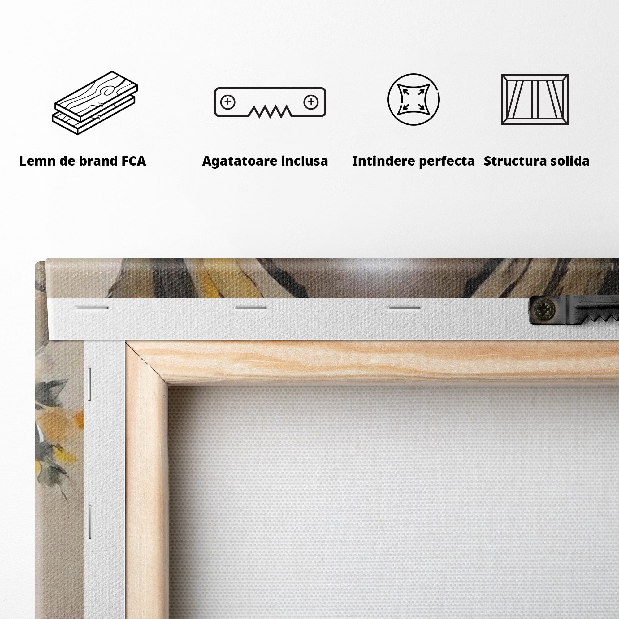Tablou Canvas Premium LuxCanva® PI1335, Fascinatia Unui Chip, Portret, Femeie, Eleganta, Arta, Culori Vibrante, Living, Dormitor