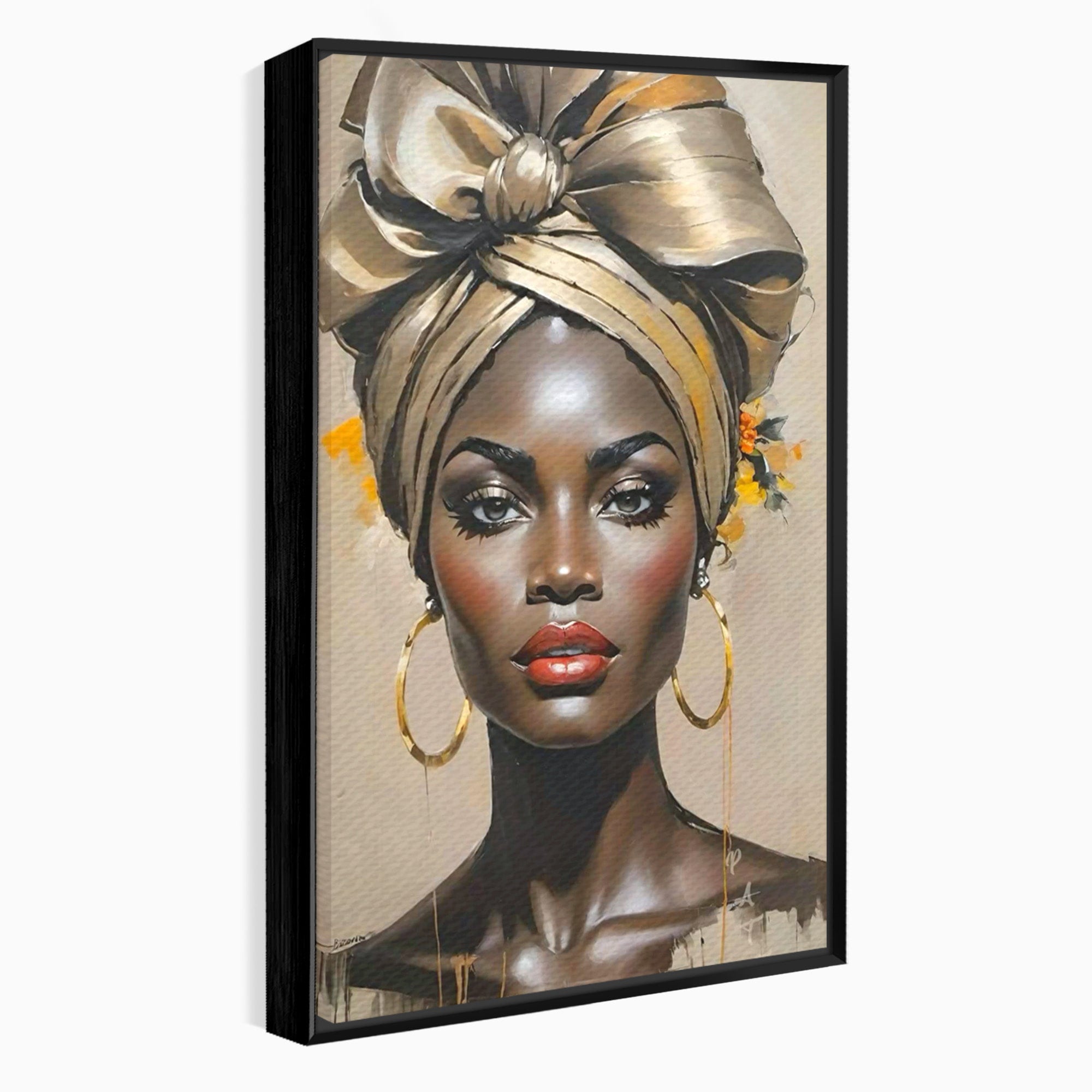 Tablou Canvas Premium LuxCanva® PI1335, Fascinatia Unui Chip, Portret, Femeie, Eleganta, Arta, Culori Vibrante, Living, Dormitor