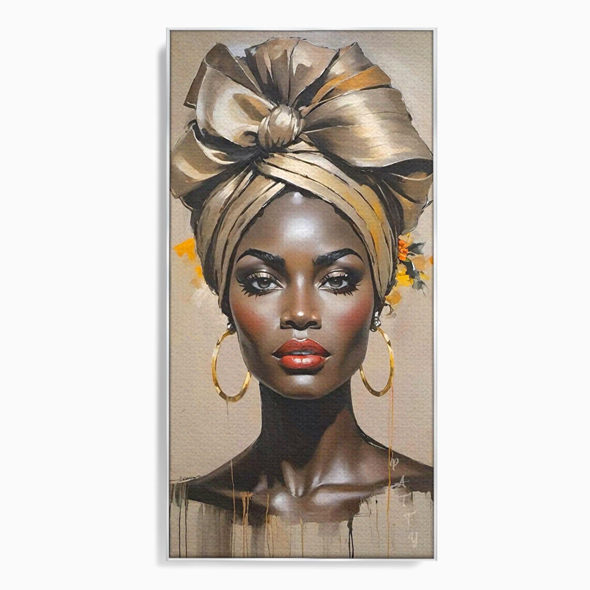 Tablou Canvas Premium LuxCanva® PI1335, Fascinatia Unui Chip, Portret, Femeie, Eleganta, Arta, Culori Vibrante, Living, Dormitor