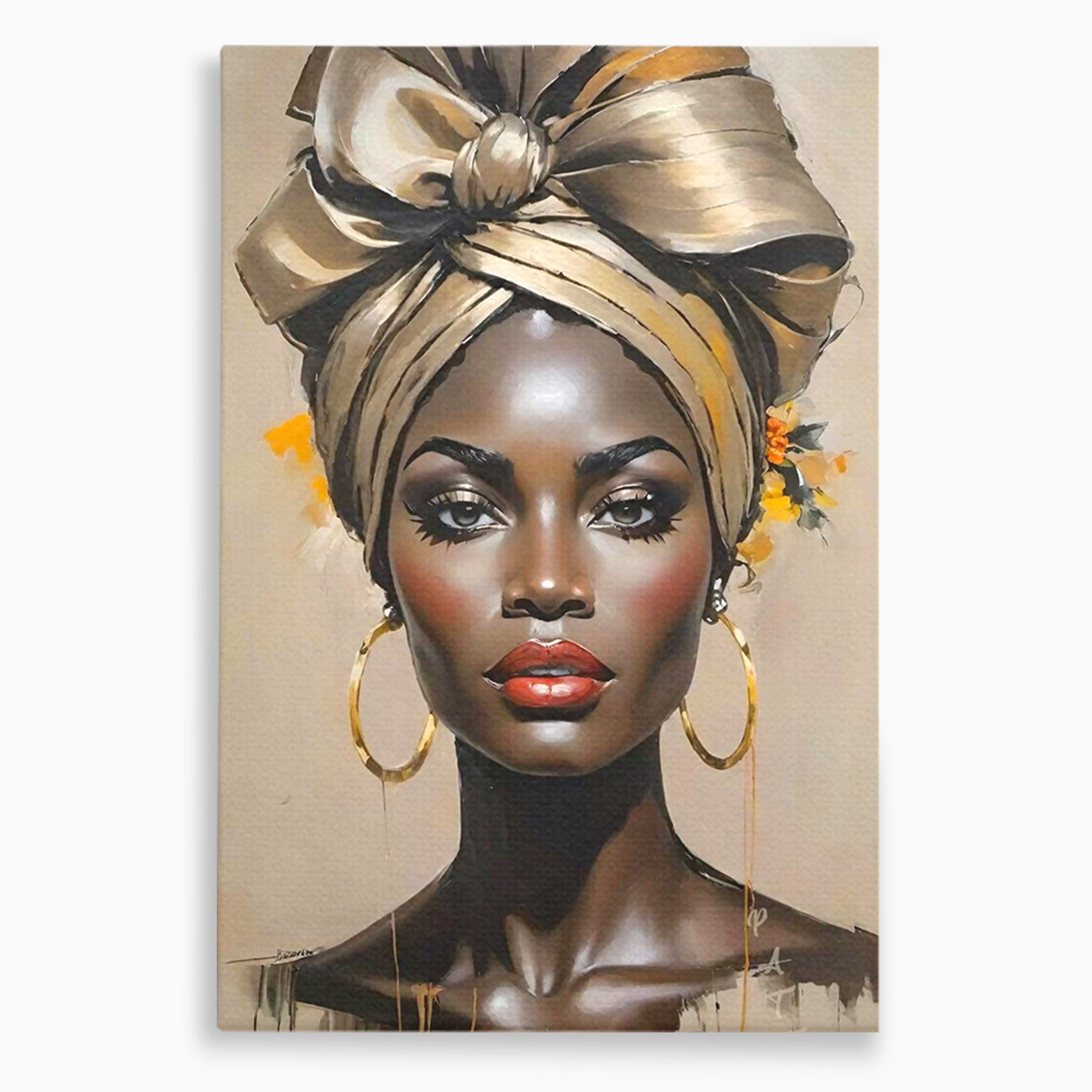 Tablou Canvas Premium LuxCanva® PI1335, Fascinatia Unui Chip, Portret, Femeie, Eleganta, Arta, Culori Vibrante, Living, Dormitor