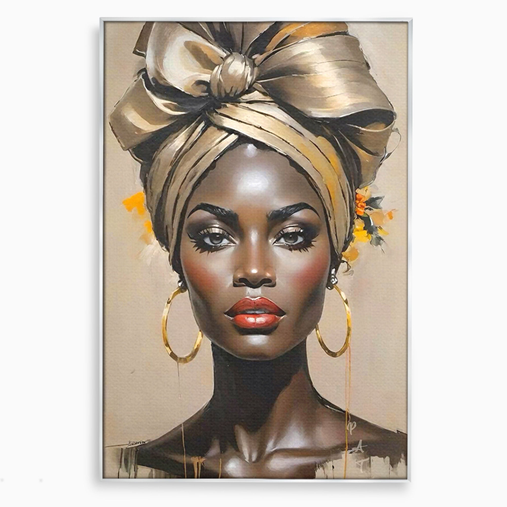 Tablou Canvas Premium LuxCanva® PI1335, Fascinatia Unui Chip, Portret, Femeie, Eleganta, Arta, Culori Vibrante, Living, Dormitor