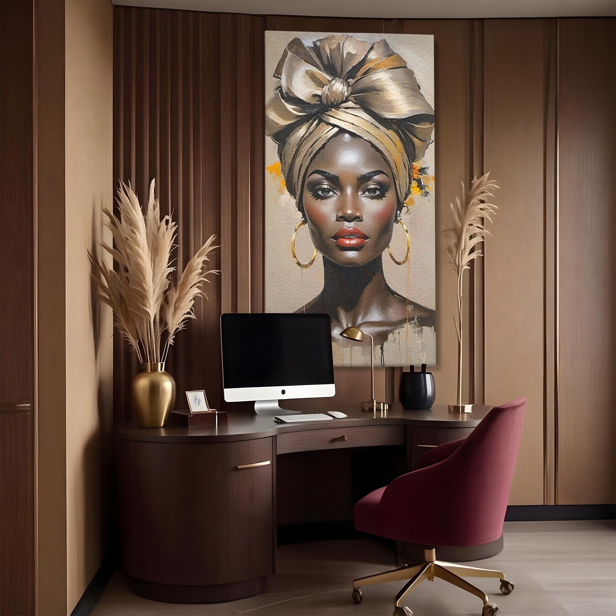Tablou Canvas Premium LuxCanva® PI1335, Fascinatia Unui Chip, Portret, Femeie, Eleganta, Arta, Culori Vibrante, Living, Dormitor
