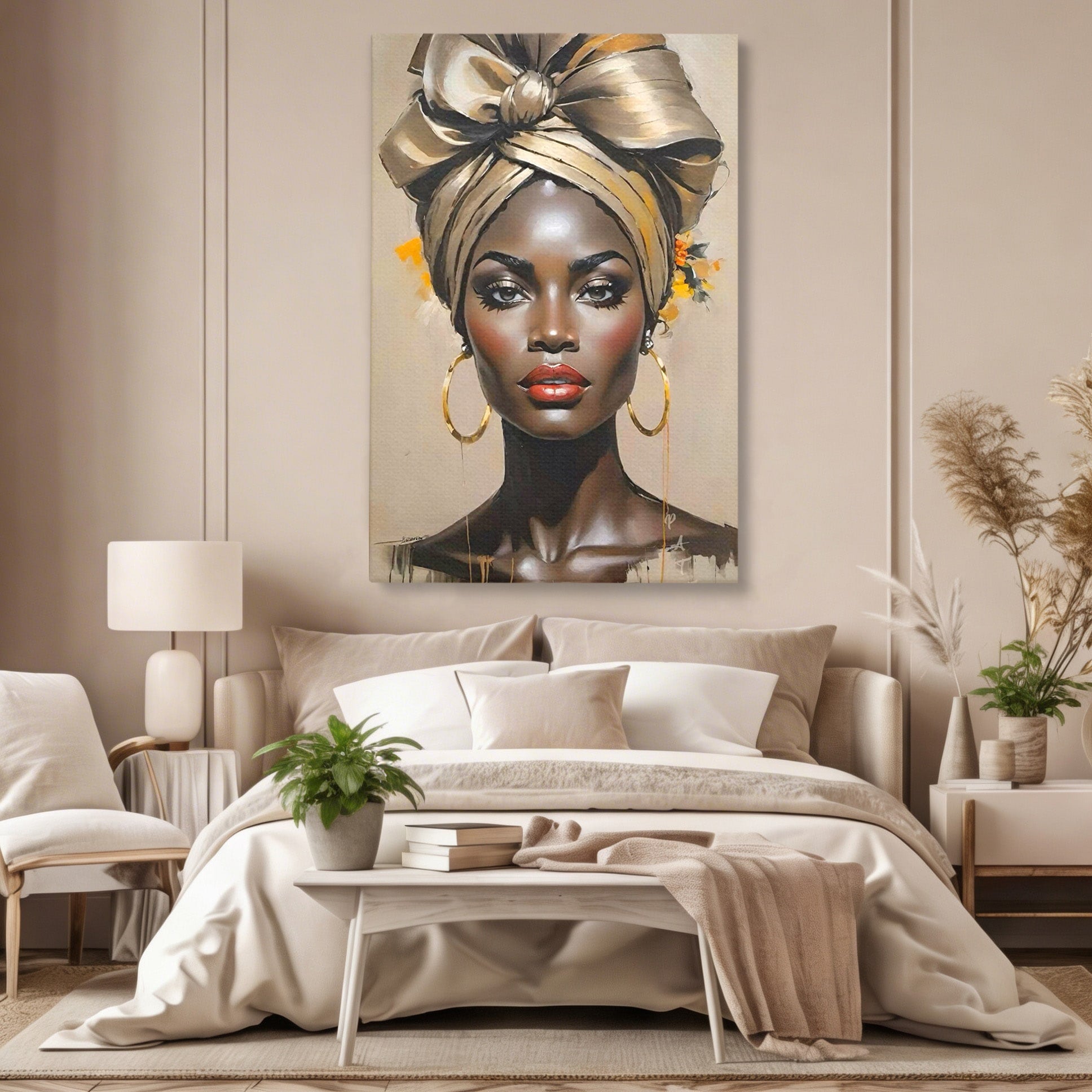 Tablou Canvas Premium LuxCanva® PI1335, Fascinatia Unui Chip, Portret, Femeie, Eleganta, Arta, Culori Vibrante, Living, Dormitor