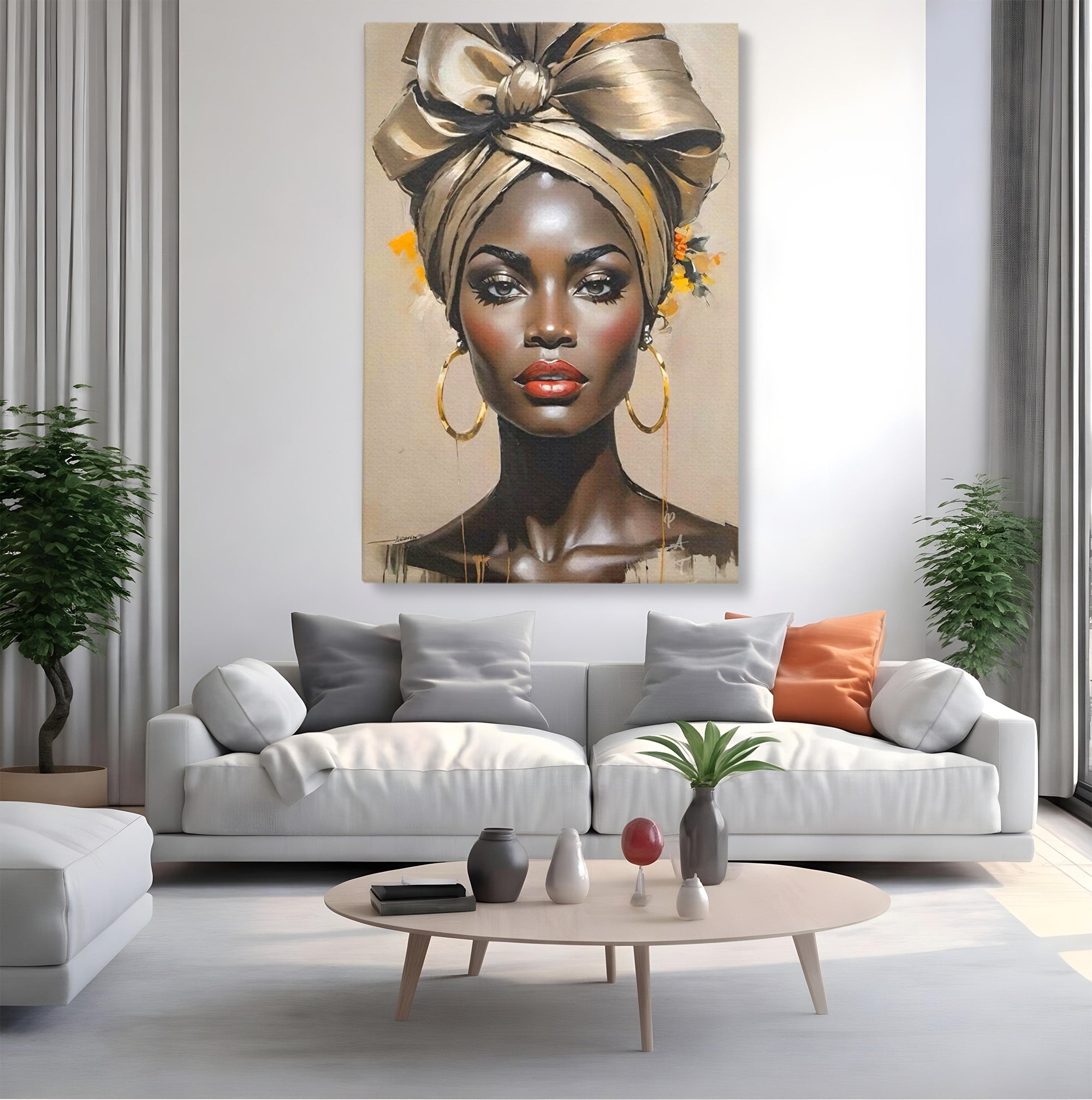 Tablou Canvas Premium LuxCanva® PI1335, Fascinatia Unui Chip, Portret, Femeie, Eleganta, Arta, Culori Vibrante, Living, Dormitor
