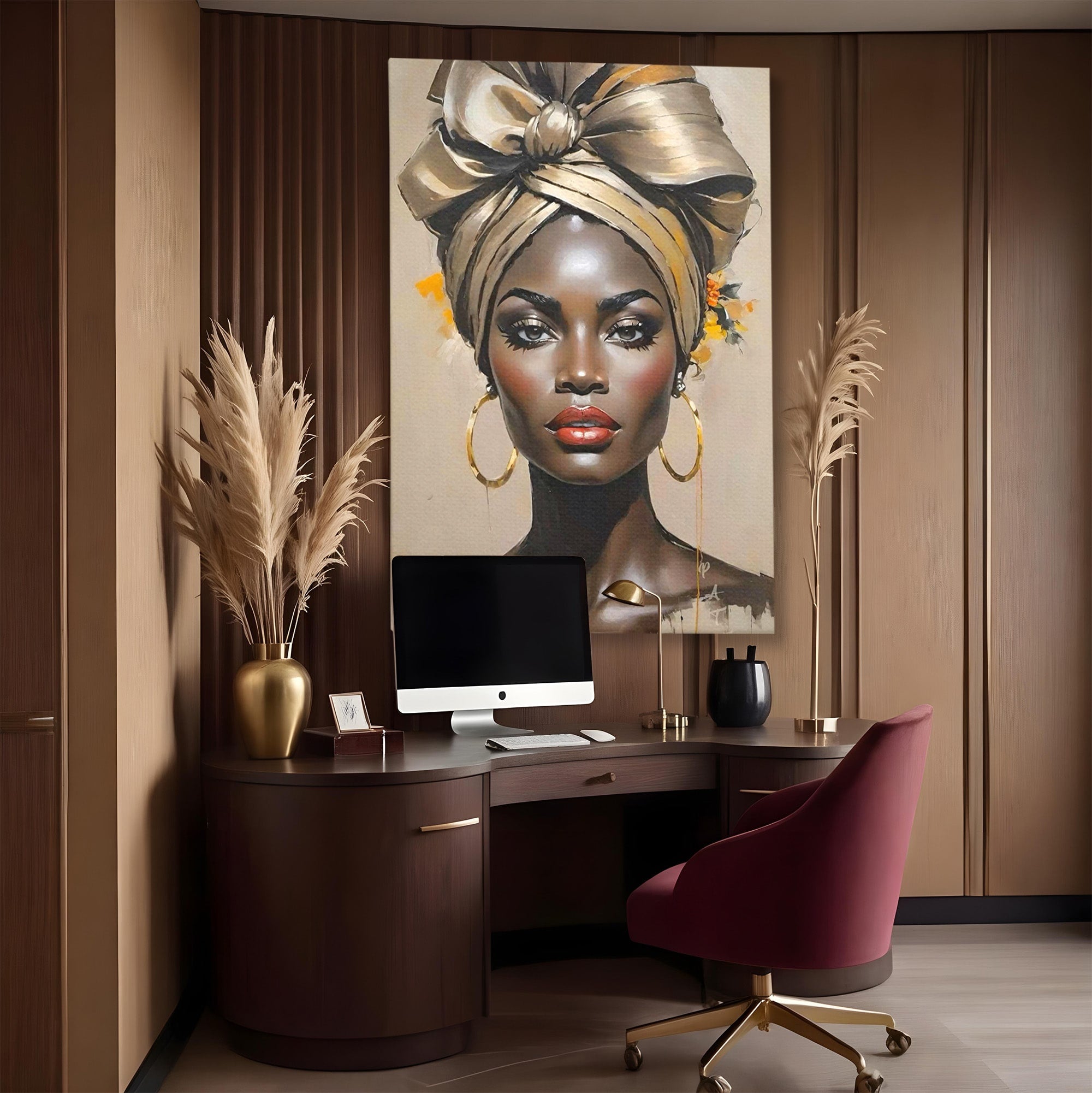 Tablou Canvas Premium LuxCanva® PI1335, Fascinatia Unui Chip, Portret, Femeie, Eleganta, Arta, Culori Vibrante, Living, Dormitor