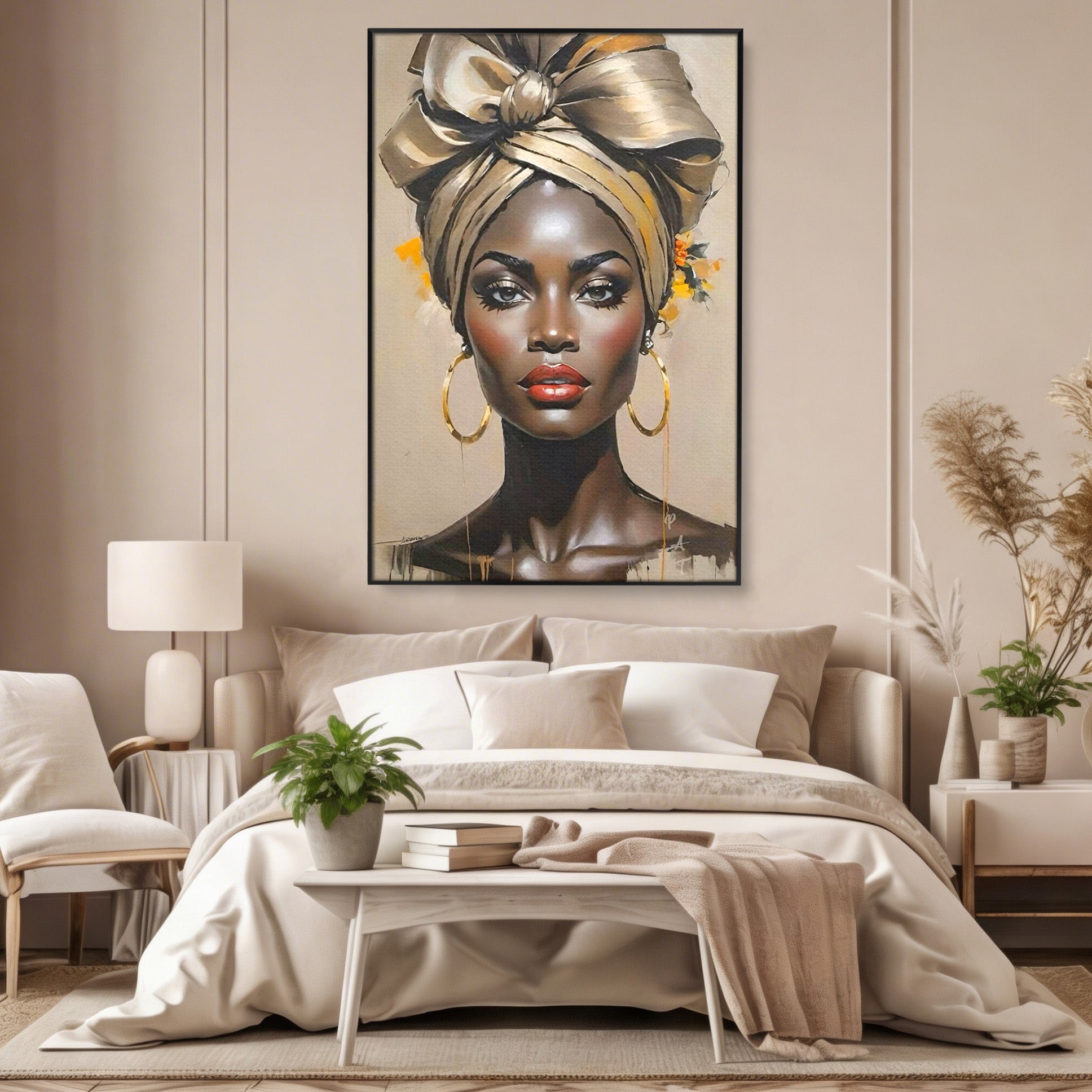 Tablou Canvas Premium LuxCanva® PI1335, Fascinatia Unui Chip, Portret, Femeie, Eleganta, Arta, Culori Vibrante, Living, Dormitor