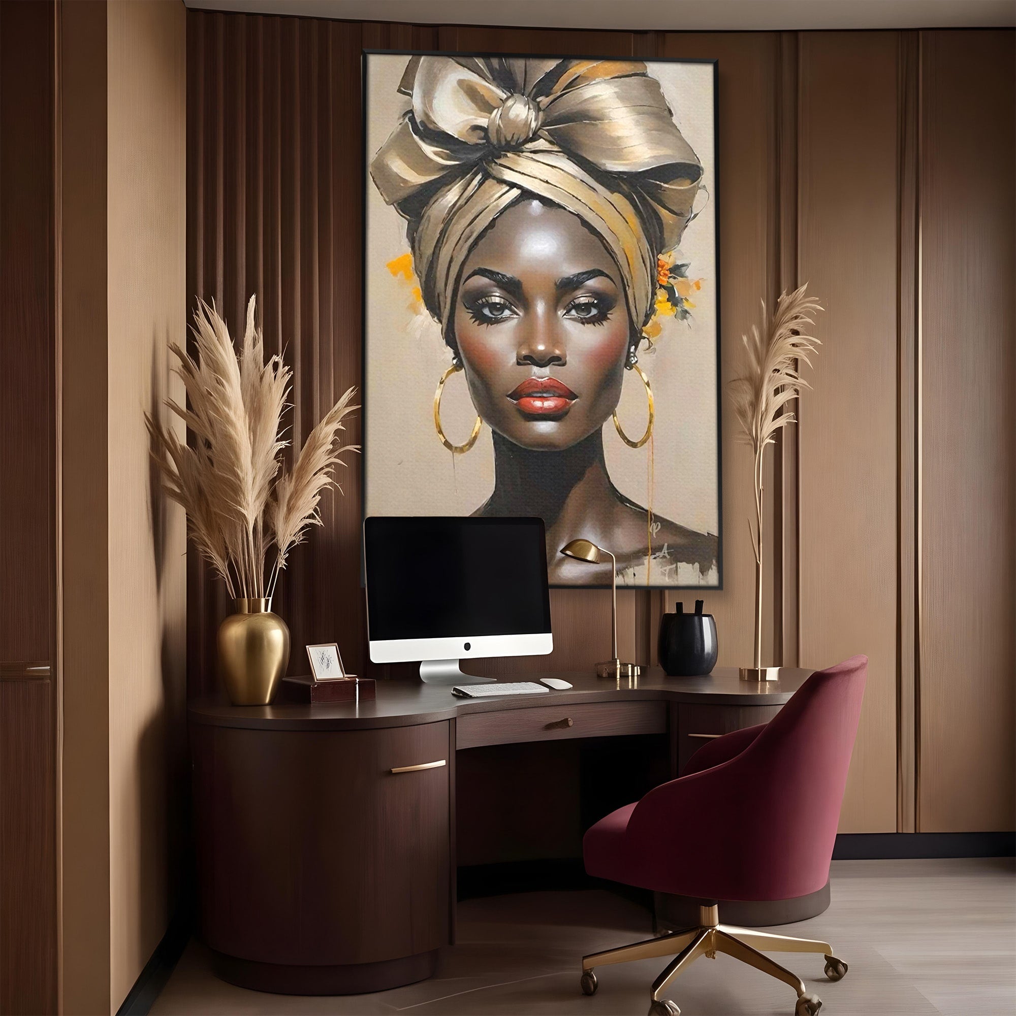 Tablou Canvas Premium LuxCanva® PI1335, Fascinatia Unui Chip, Portret, Femeie, Eleganta, Arta, Culori Vibrante, Living, Dormitor