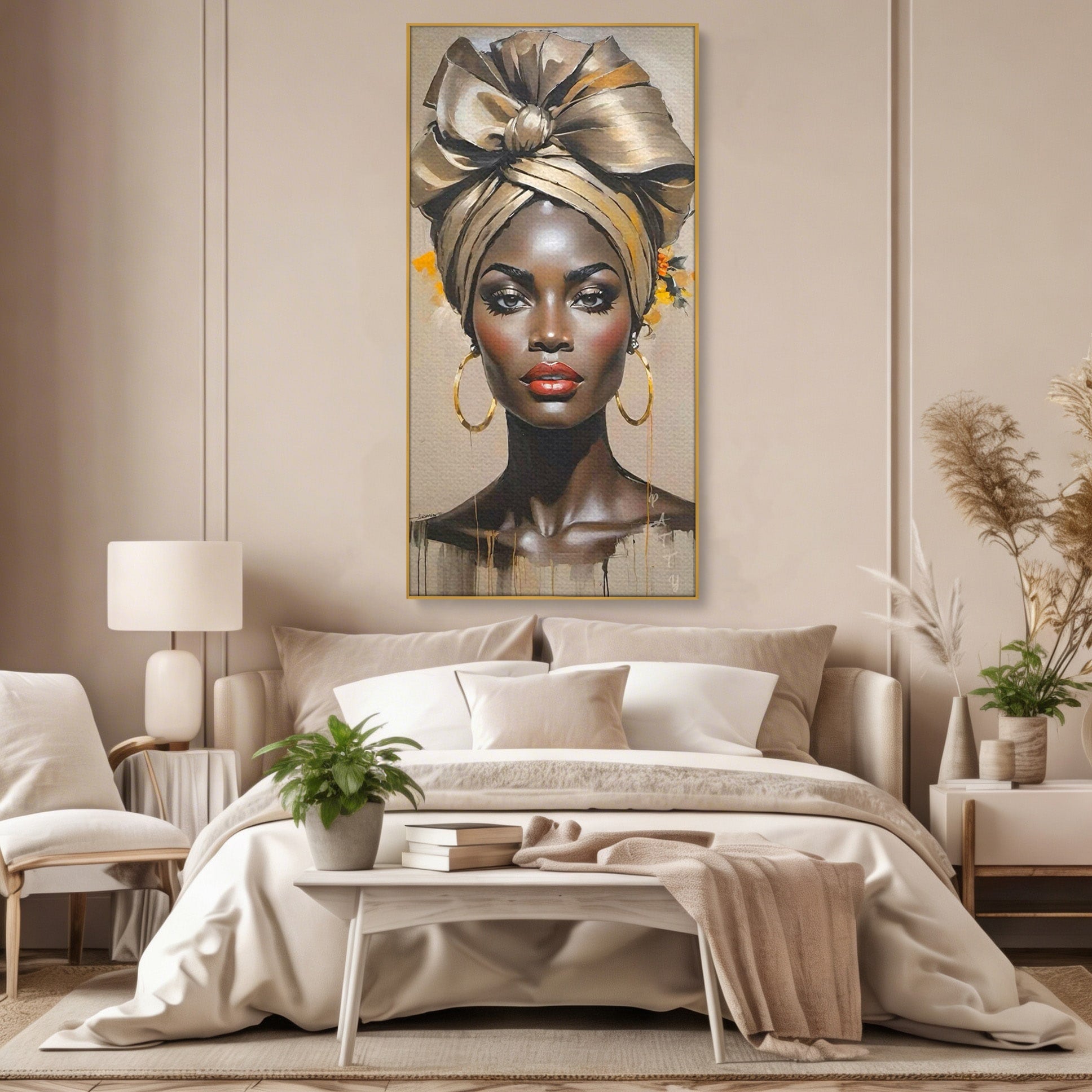 Tablou Canvas Premium LuxCanva® PI1335, Fascinatia Unui Chip, Portret, Femeie, Eleganta, Arta, Culori Vibrante, Living, Dormitor
