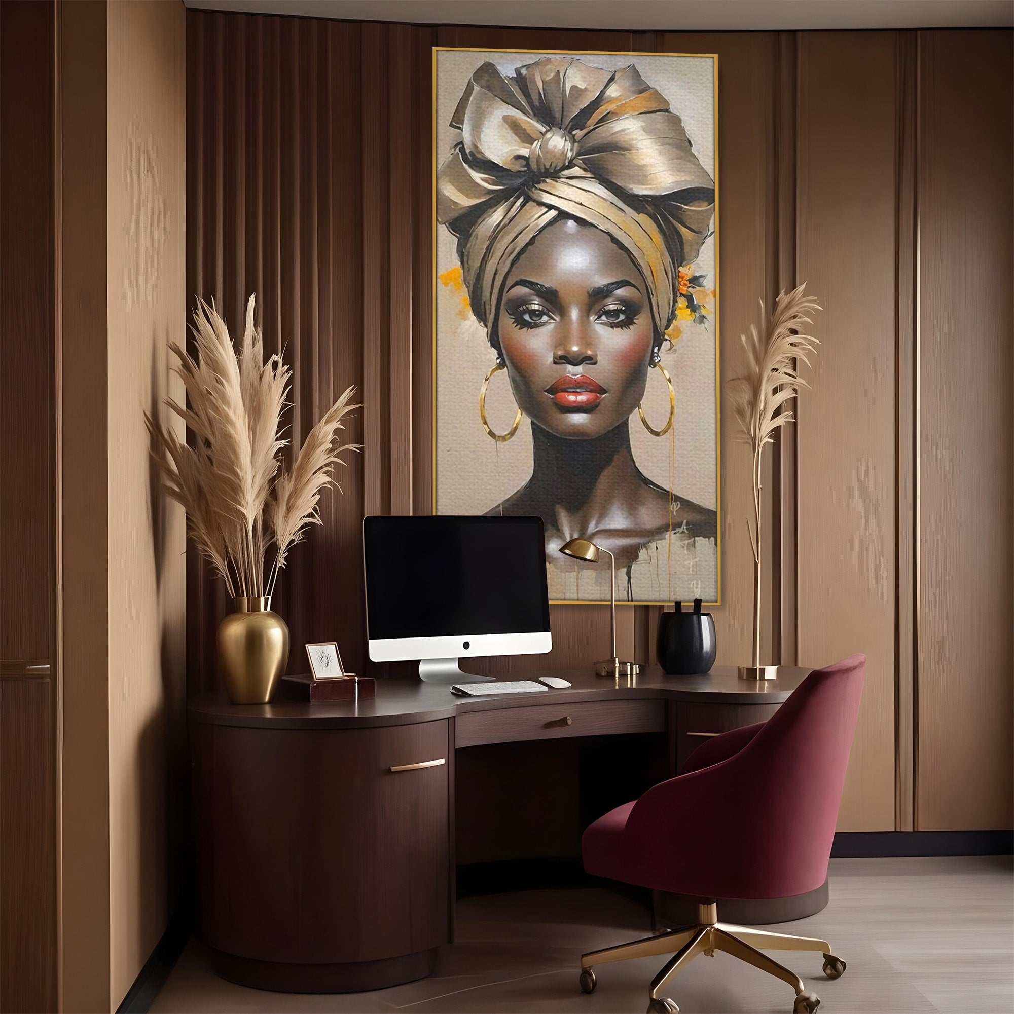 Tablou Canvas Premium LuxCanva® PI1335, Fascinatia Unui Chip, Portret, Femeie, Eleganta, Arta, Culori Vibrante, Living, Dormitor