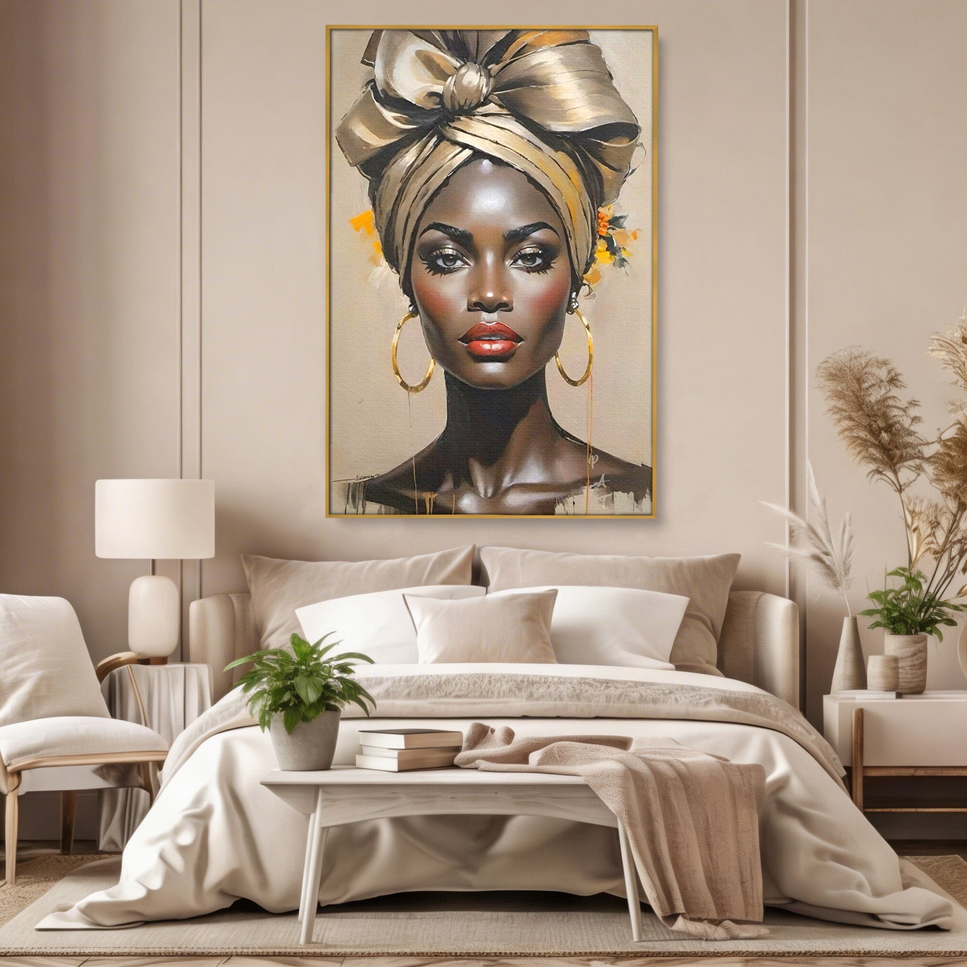 Tablou Canvas Premium LuxCanva® PI1335, Fascinatia Unui Chip, Portret, Femeie, Eleganta, Arta, Culori Vibrante, Living, Dormitor