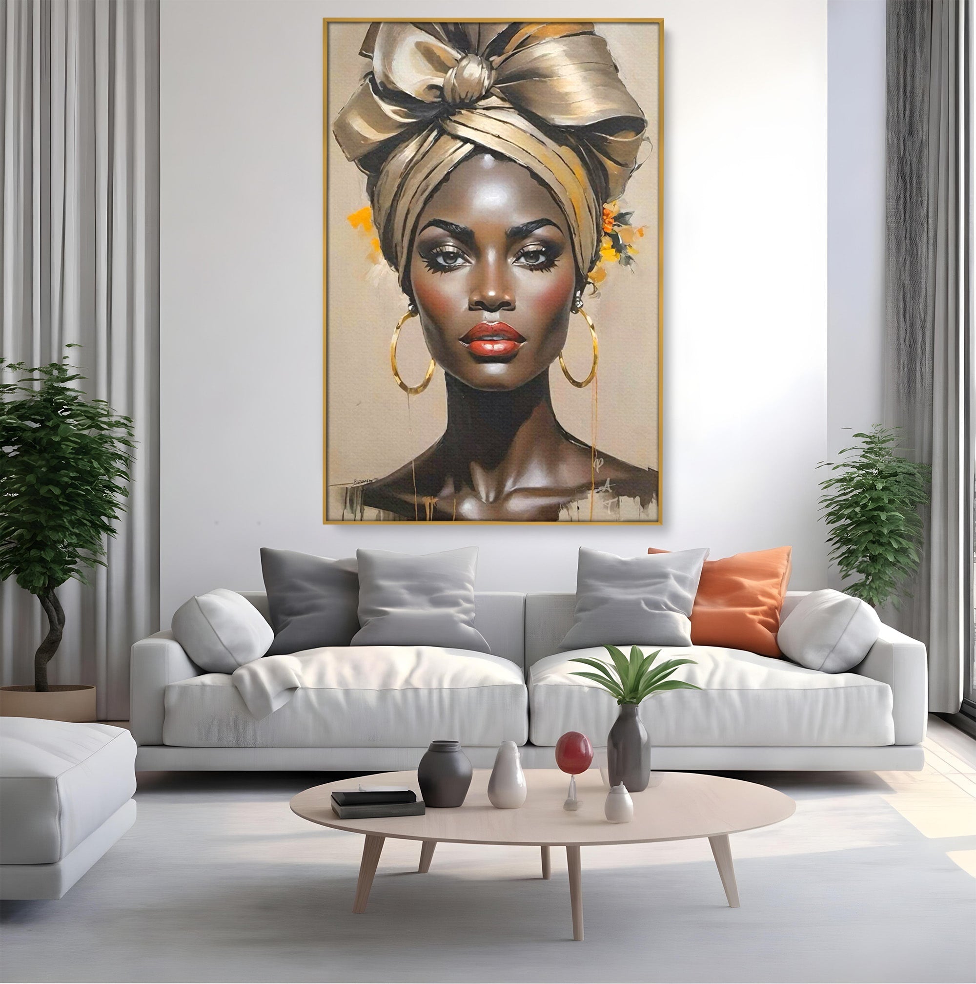 Tablou Canvas Premium LuxCanva® PI1335, Fascinatia Unui Chip, Portret, Femeie, Eleganta, Arta, Culori Vibrante, Living, Dormitor