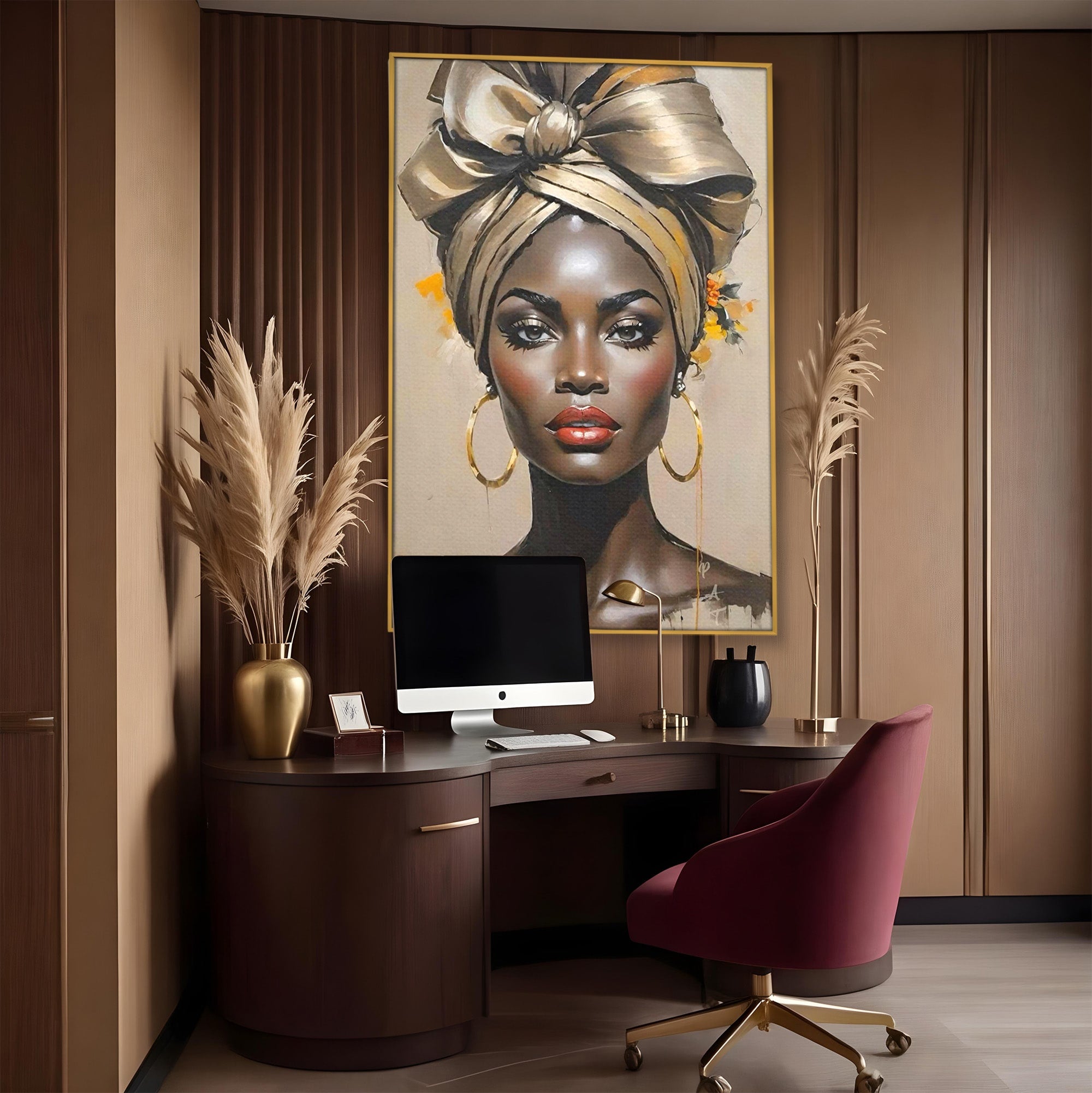 Tablou Canvas Premium LuxCanva® PI1335, Fascinatia Unui Chip, Portret, Femeie, Eleganta, Arta, Culori Vibrante, Living, Dormitor