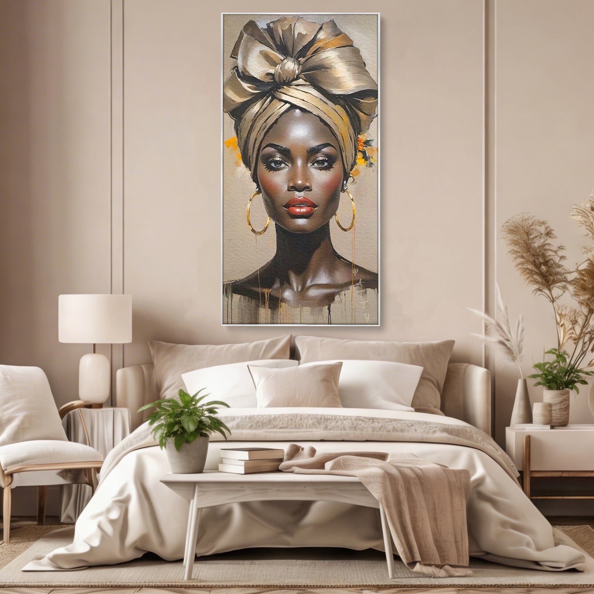 Tablou Canvas Premium LuxCanva® PI1335, Fascinatia Unui Chip, Portret, Femeie, Eleganta, Arta, Culori Vibrante, Living, Dormitor