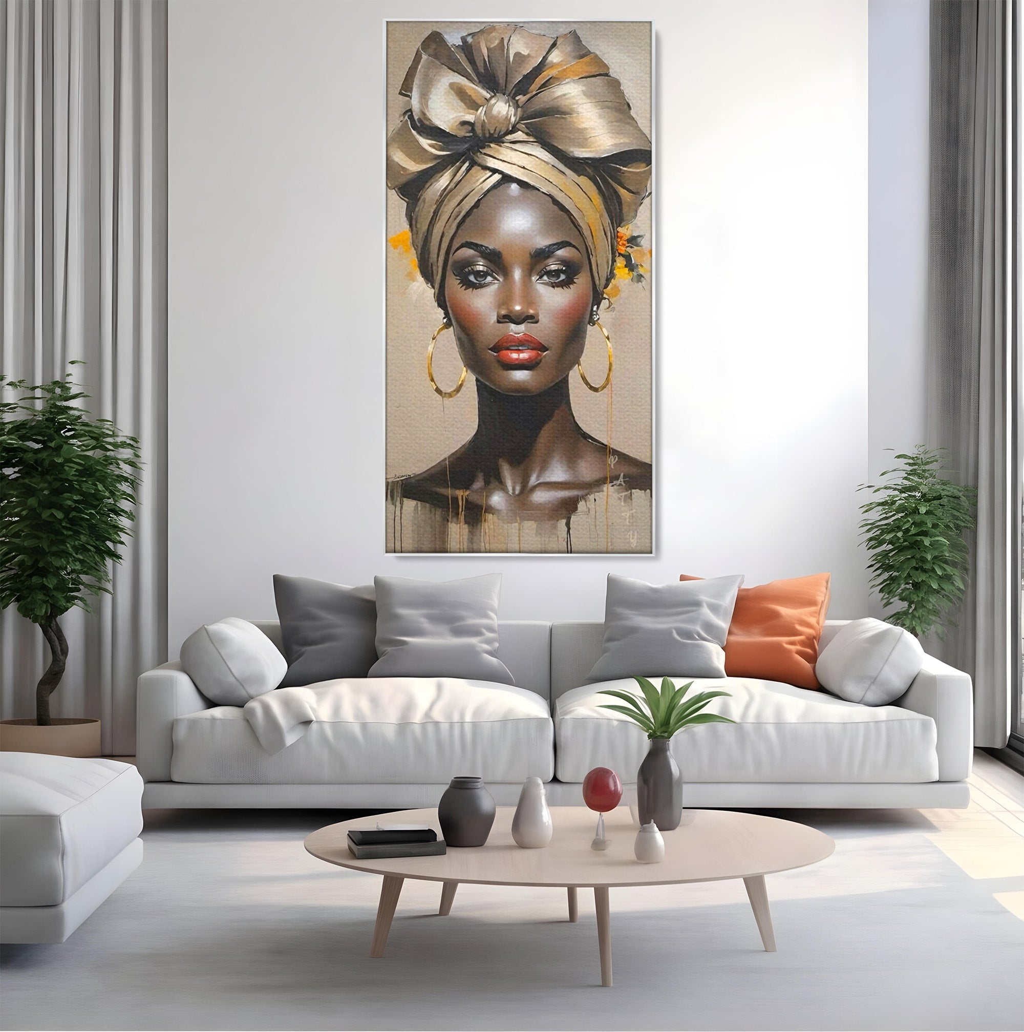 Tablou Canvas Premium LuxCanva® PI1335, Fascinatia Unui Chip, Portret, Femeie, Eleganta, Arta, Culori Vibrante, Living, Dormitor