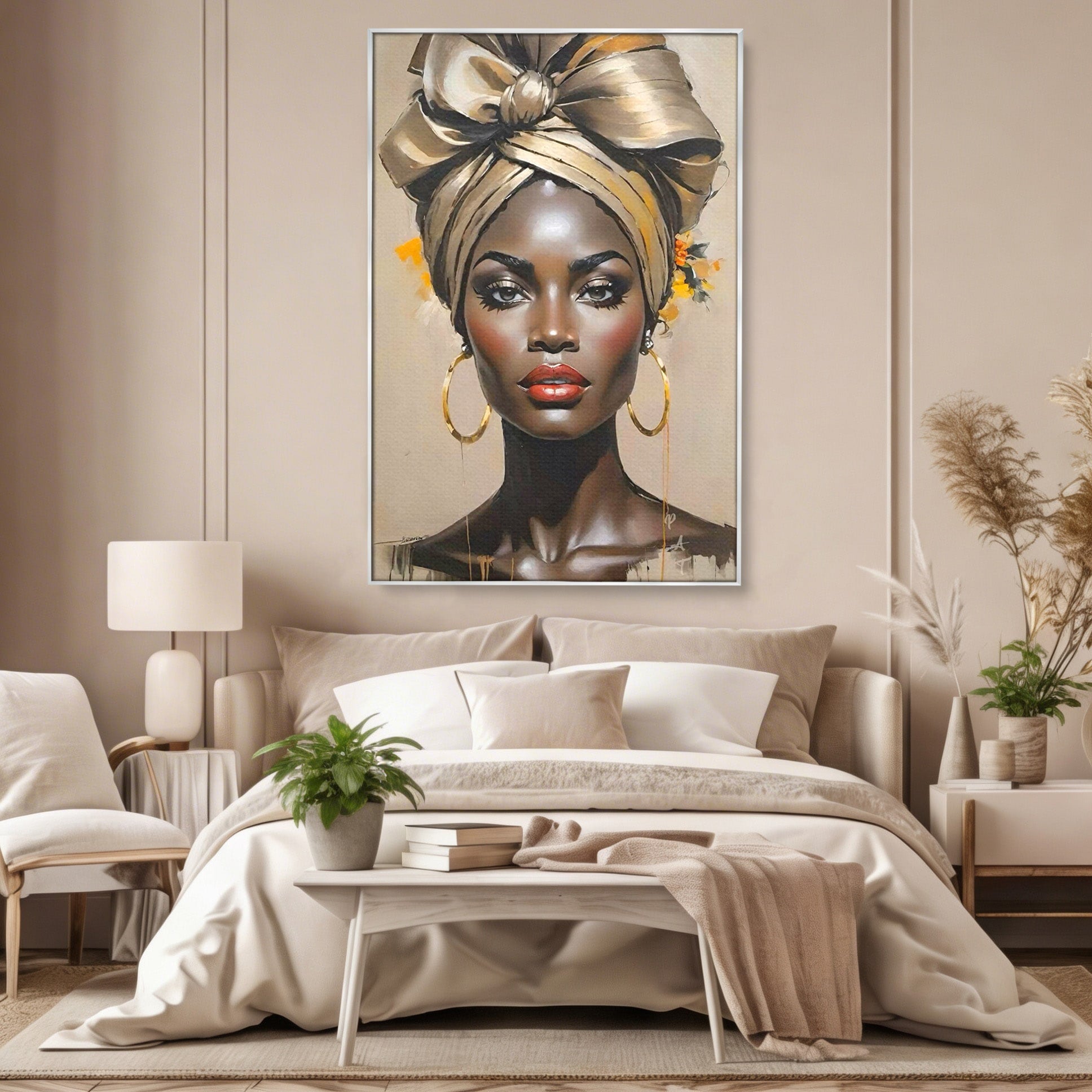 Tablou Canvas Premium LuxCanva® PI1335, Fascinatia Unui Chip, Portret, Femeie, Eleganta, Arta, Culori Vibrante, Living, Dormitor