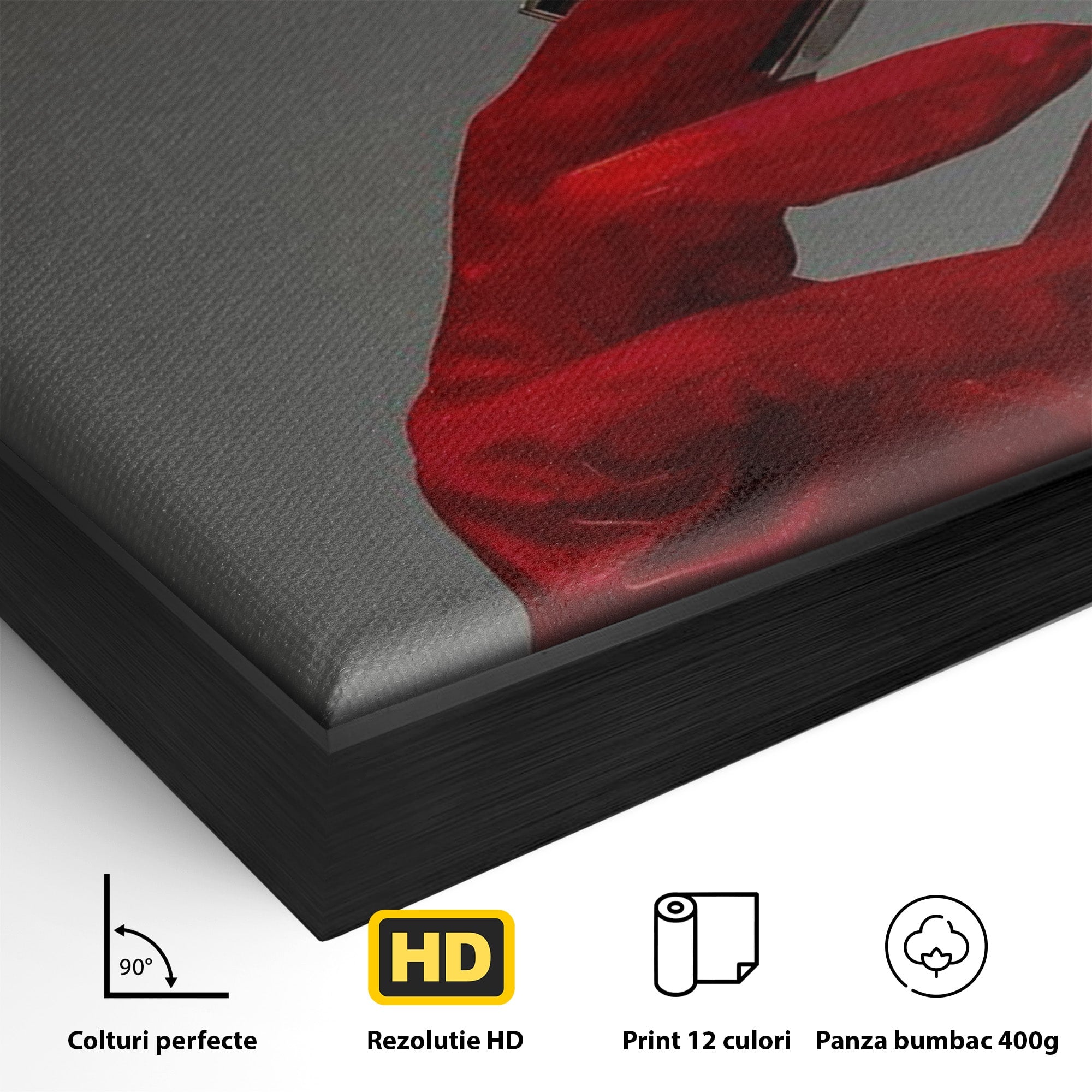 Tablou Canvas Premium LuxCanva® PI1336, Ruj Aprins, Rosu, Foc, MakeUp, Manusi, Mister, Culori Vibrante, Living, Dormitor, Salon