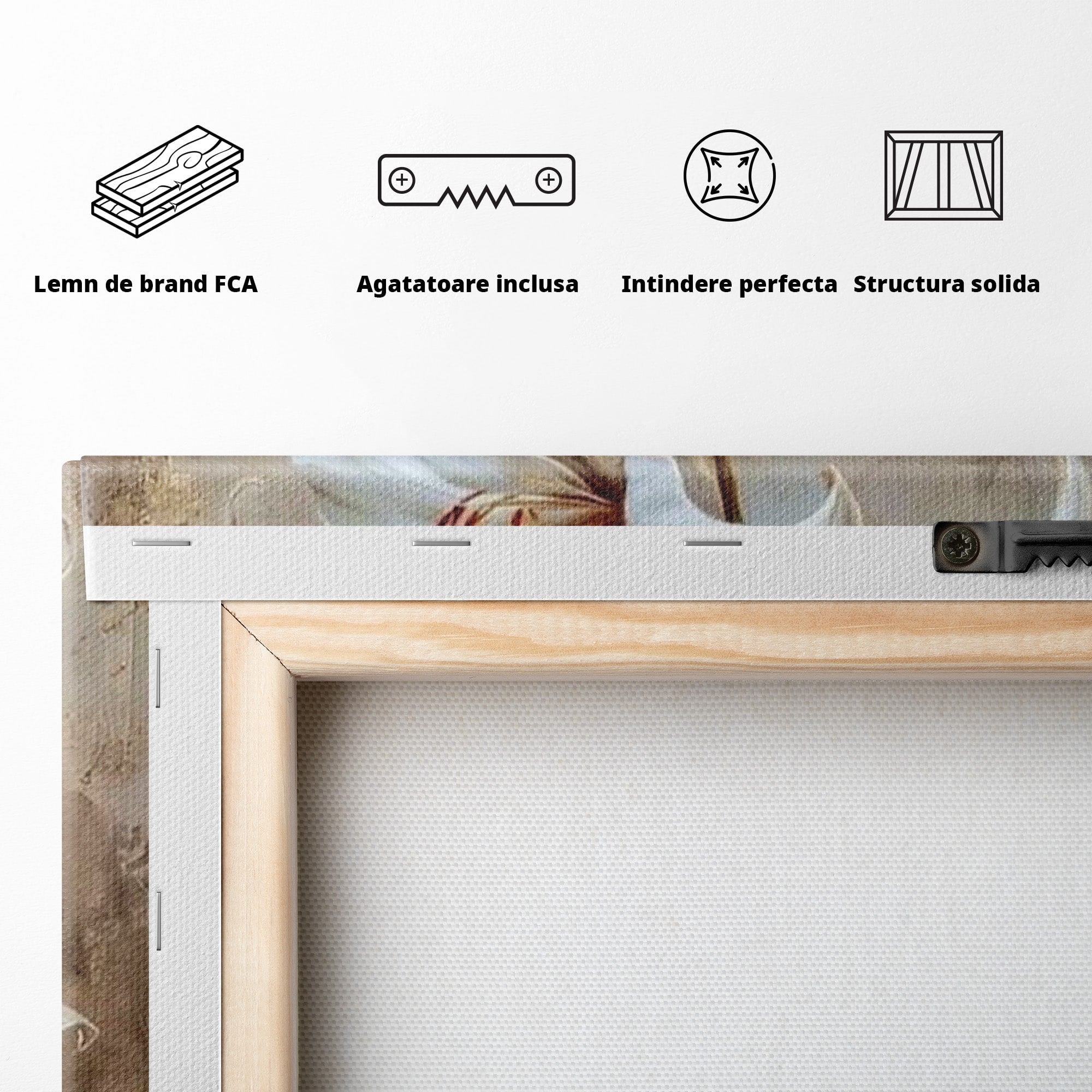 Tablou Canvas Premium LuxCanva® PI1337, Crini Aurii, Petale, Floral, Eleganta, Culori Vibrante, Living, Dormitor