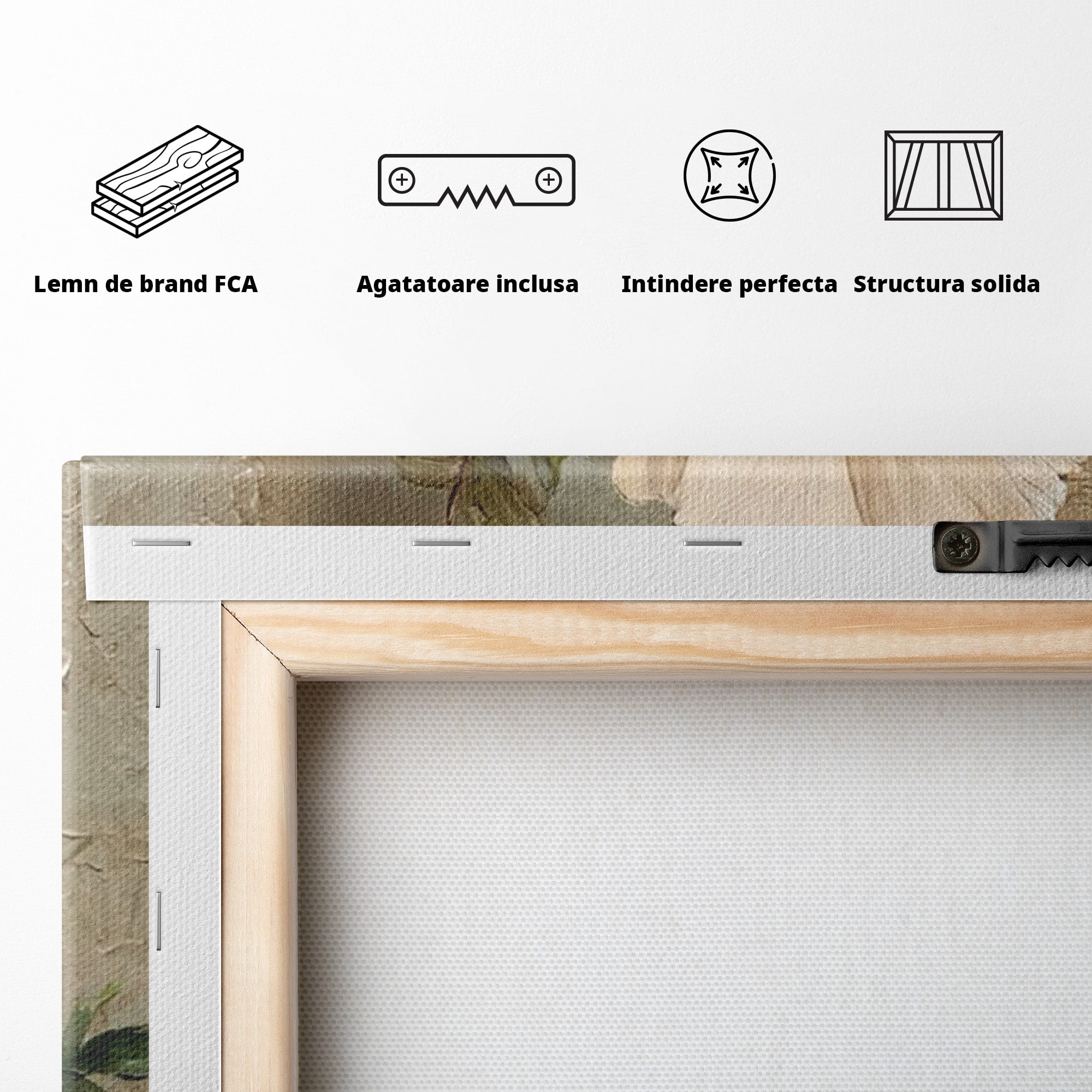 Tablou Canvas Premium LuxCanva® PI1338, Flori De Camp, Buchet, Natura, Texturat, Culori Vibrante, Living, Dormitor