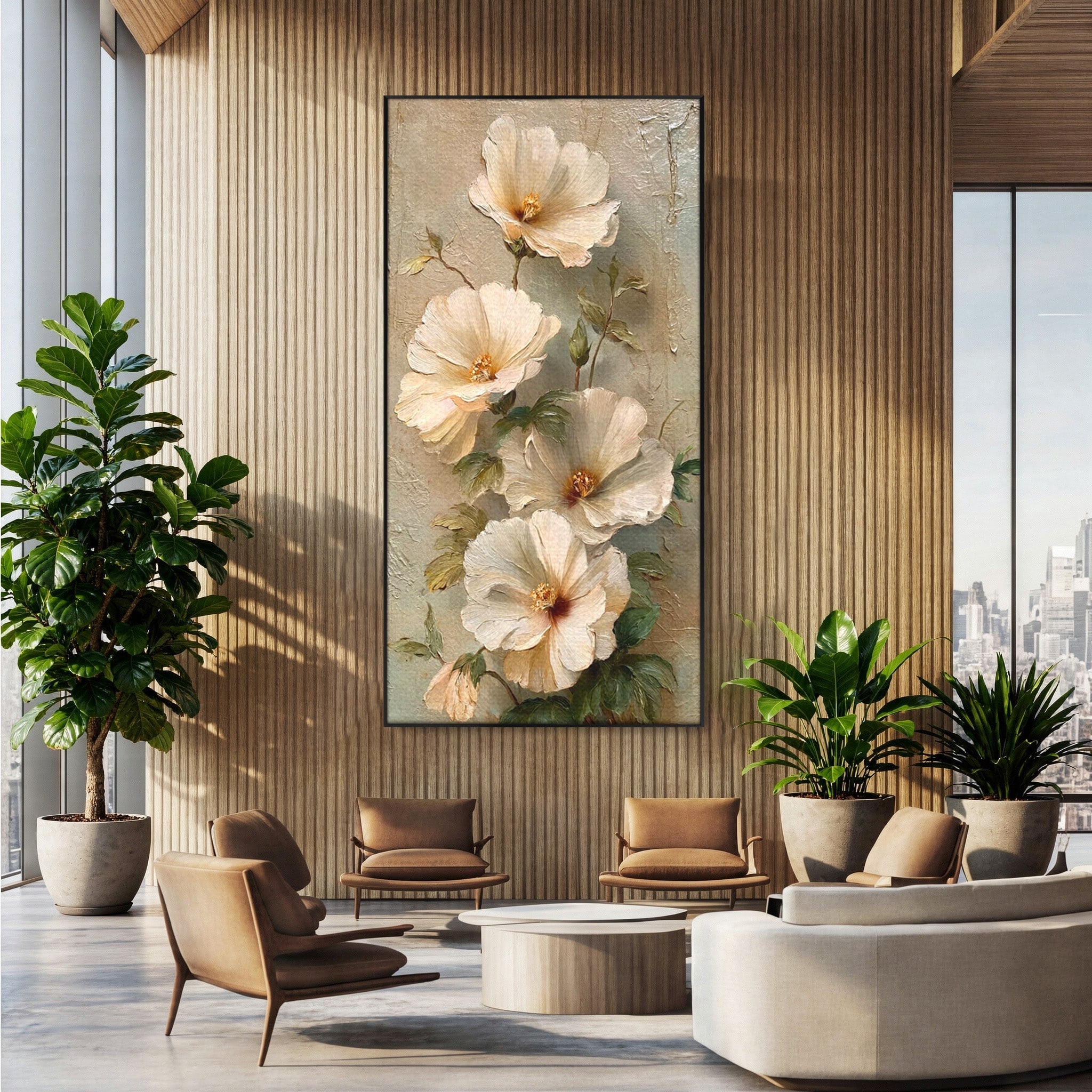 Tablou Canvas Premium LuxCanva® PI1338, Flori De Camp, Buchet, Natura, Texturat, Culori Vibrante, Living, Dormitor