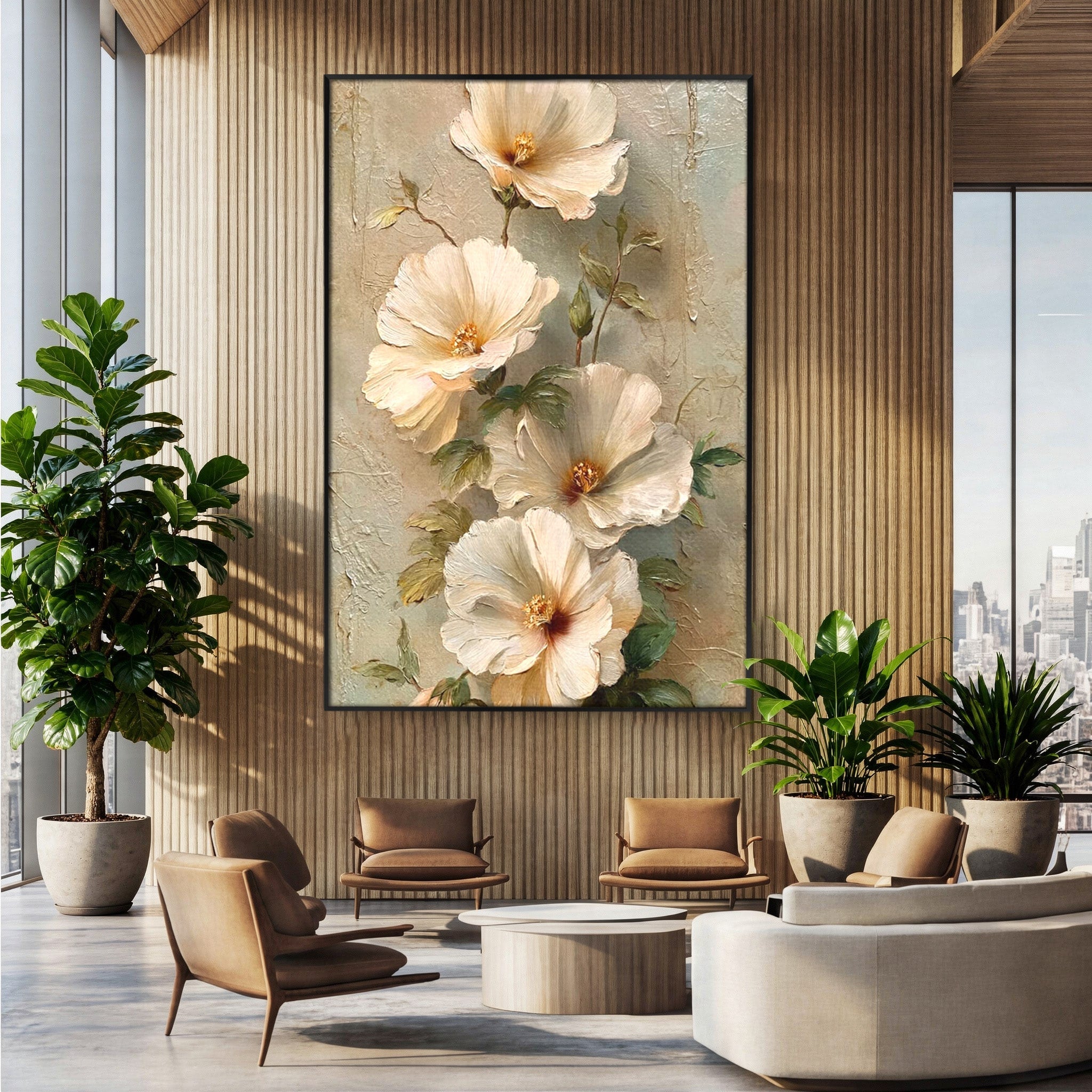 Tablou Canvas Premium LuxCanva® PI1338, Flori De Camp, Buchet, Natura, Texturat, Culori Vibrante, Living, Dormitor