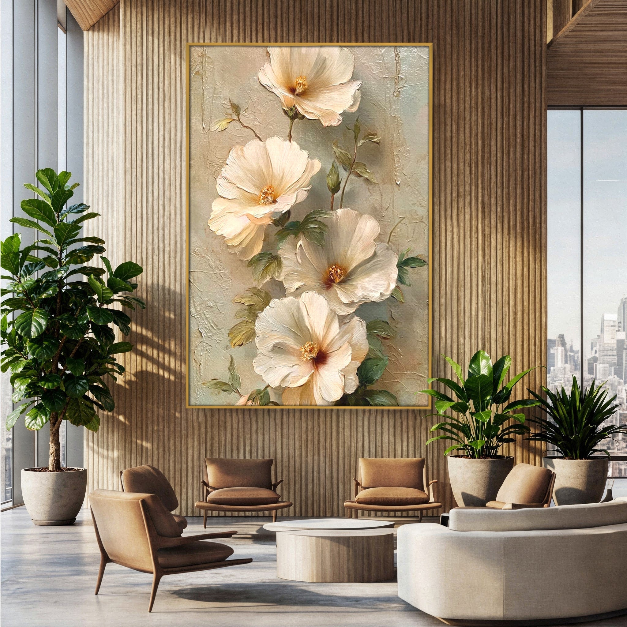 Tablou Canvas Premium LuxCanva® PI1338, Flori De Camp, Buchet, Natura, Texturat, Culori Vibrante, Living, Dormitor