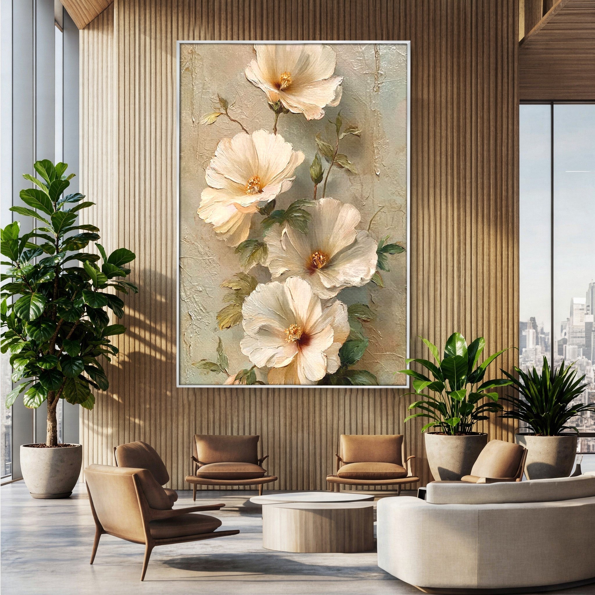 Tablou Canvas Premium LuxCanva® PI1338, Flori De Camp, Buchet, Natura, Texturat, Culori Vibrante, Living, Dormitor