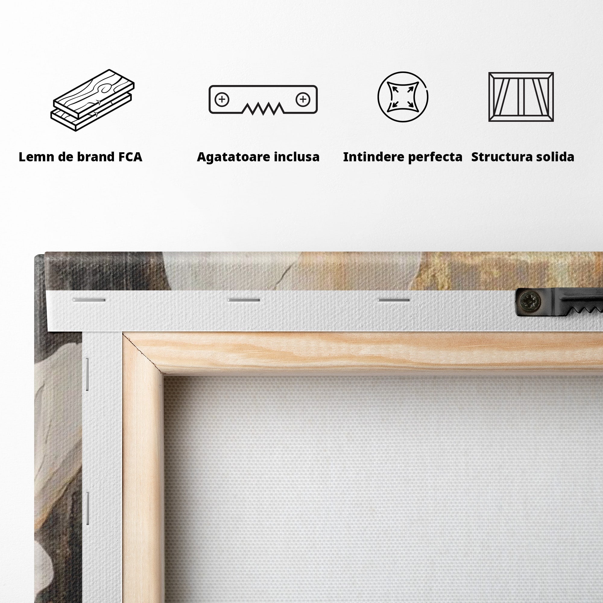 Tablou Canvas Premium LuxCanva® PI1340, Petala De Aur, Floare, Arta Abstracta, Eleganta, Natura, Culori Vibrante, Living, Dormitor