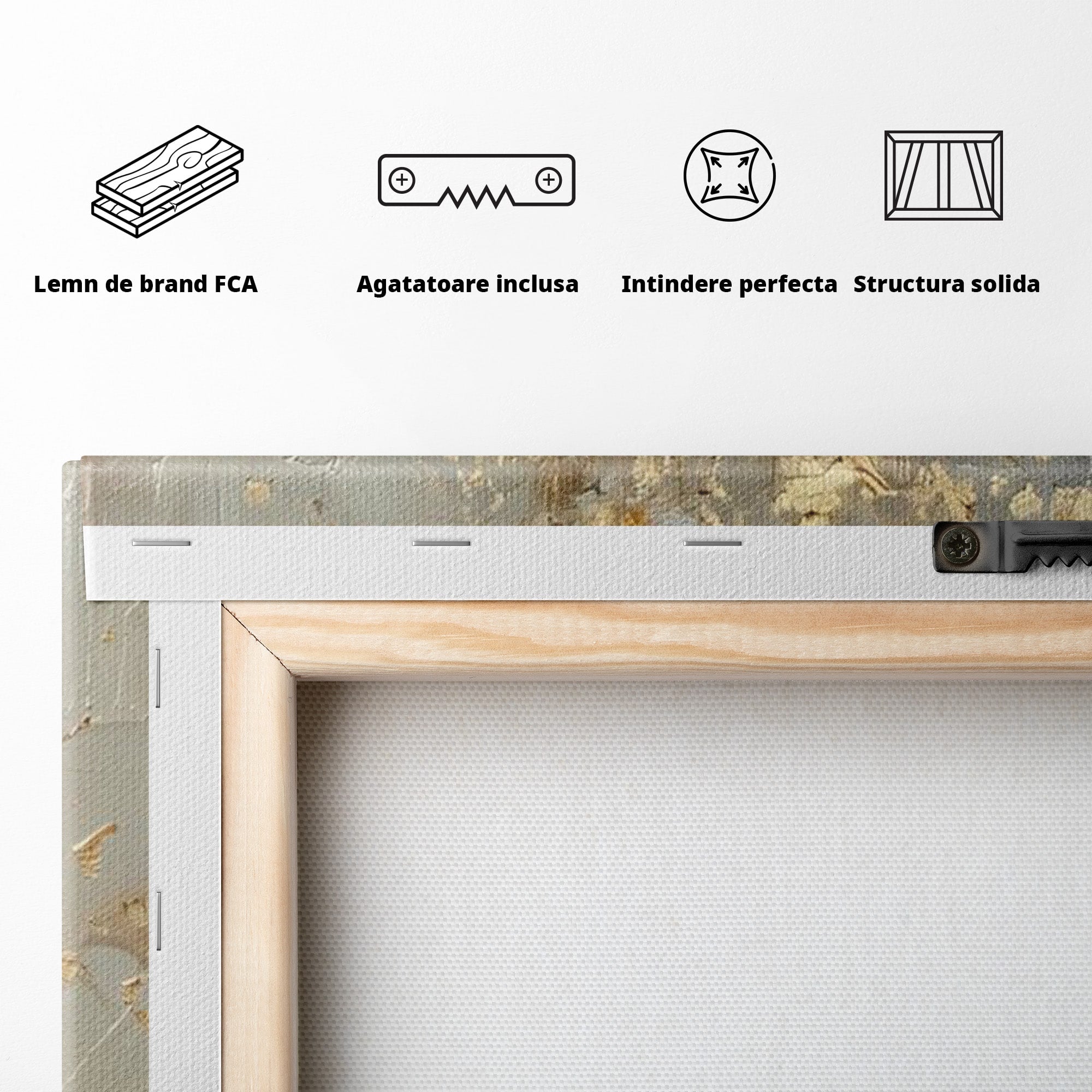 Tablou Canvas Premium LuxCanva® PI1342, Coroana de Flori, Femeie, Flori, Portret, Eleganta, Culori Vibrante, Living, Dormitor
