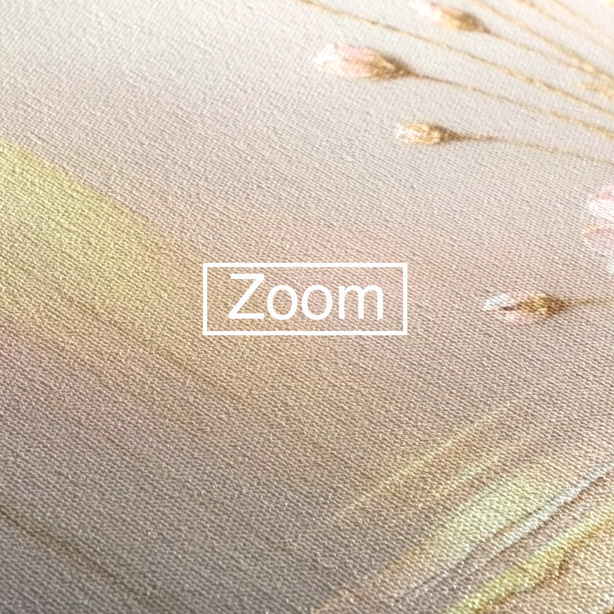 Tablou Canvas Premium LuxCanva® PI1343, Flori In Lumina Aurie, Lac, Primavara, Abstract, Eleganta, Culori Vibrante, Living, Dormitor