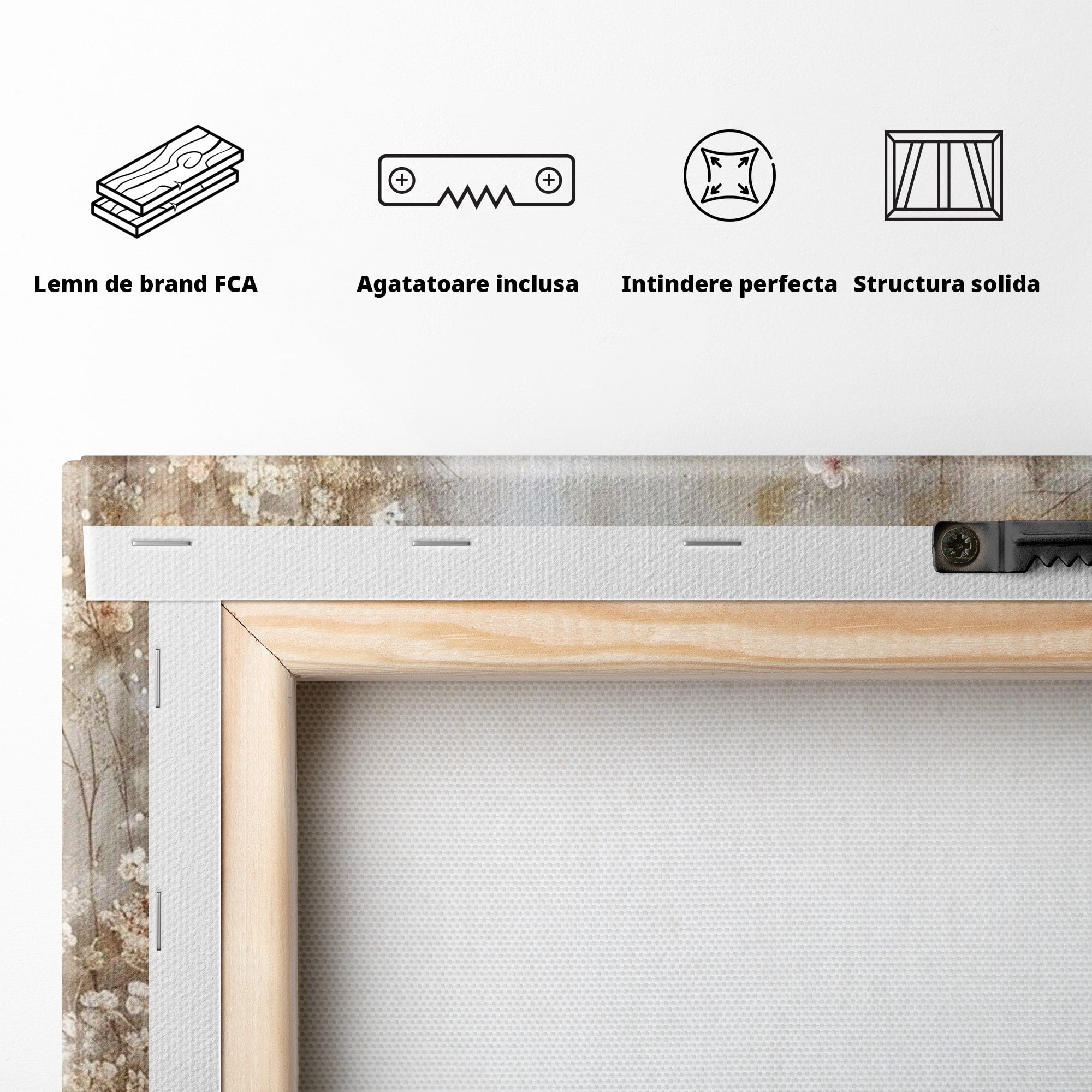 Tablou Canvas Premium LuxCanva® PI1344, Gradina De Iarna, Flori, Plimbare, Natura, Peisaj, Culori Vibrante, Living, Dormitor