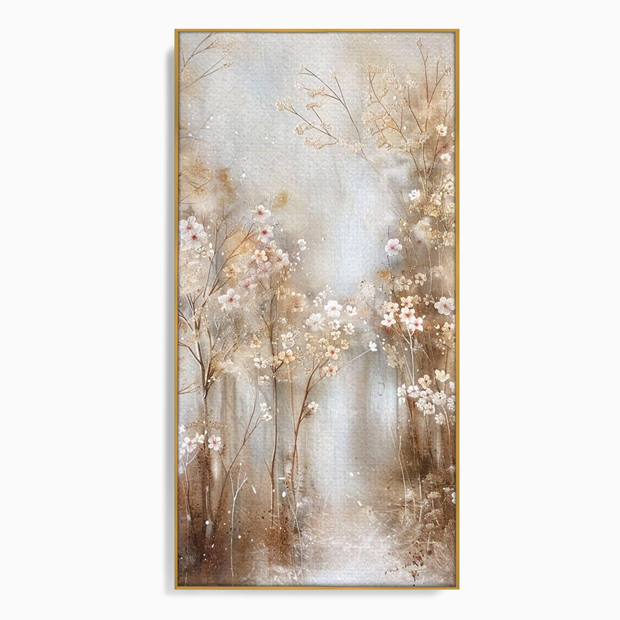 Tablou Canvas Premium LuxCanva® PI1344, Gradina De Iarna, Flori, Plimbare, Natura, Peisaj, Culori Vibrante, Living, Dormitor