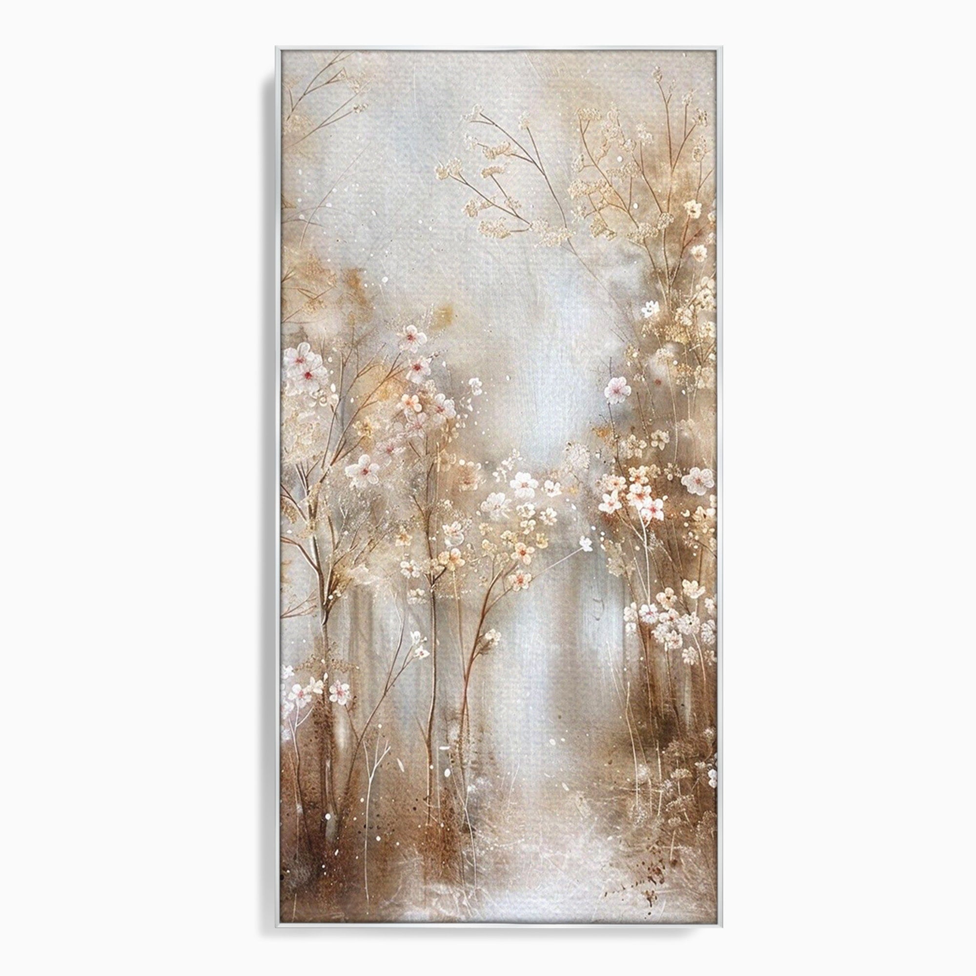 Tablou Canvas Premium LuxCanva® PI1344, Gradina De Iarna, Flori, Plimbare, Natura, Peisaj, Culori Vibrante, Living, Dormitor