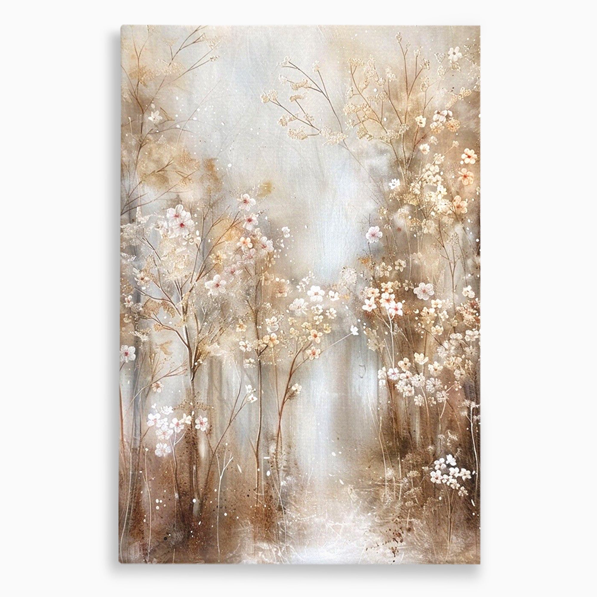 Tablou Canvas Premium LuxCanva® PI1344, Gradina De Iarna, Flori, Plimbare, Natura, Peisaj, Culori Vibrante, Living, Dormitor