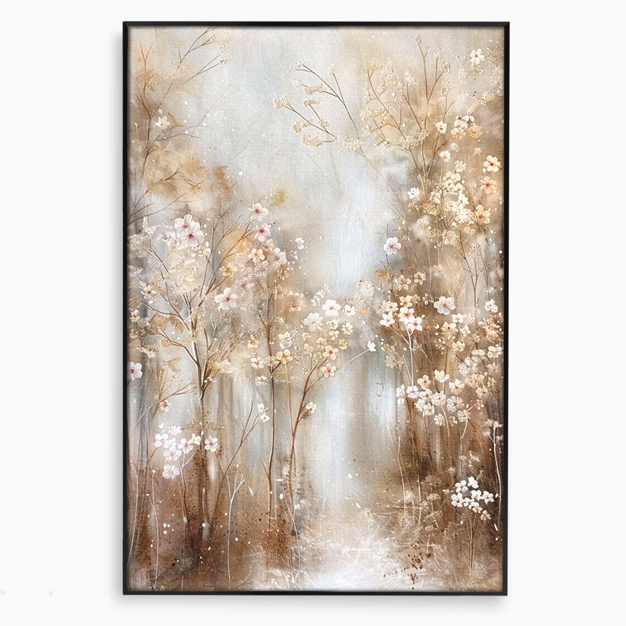 Tablou Canvas Premium LuxCanva® PI1344, Gradina De Iarna, Flori, Plimbare, Natura, Peisaj, Culori Vibrante, Living, Dormitor