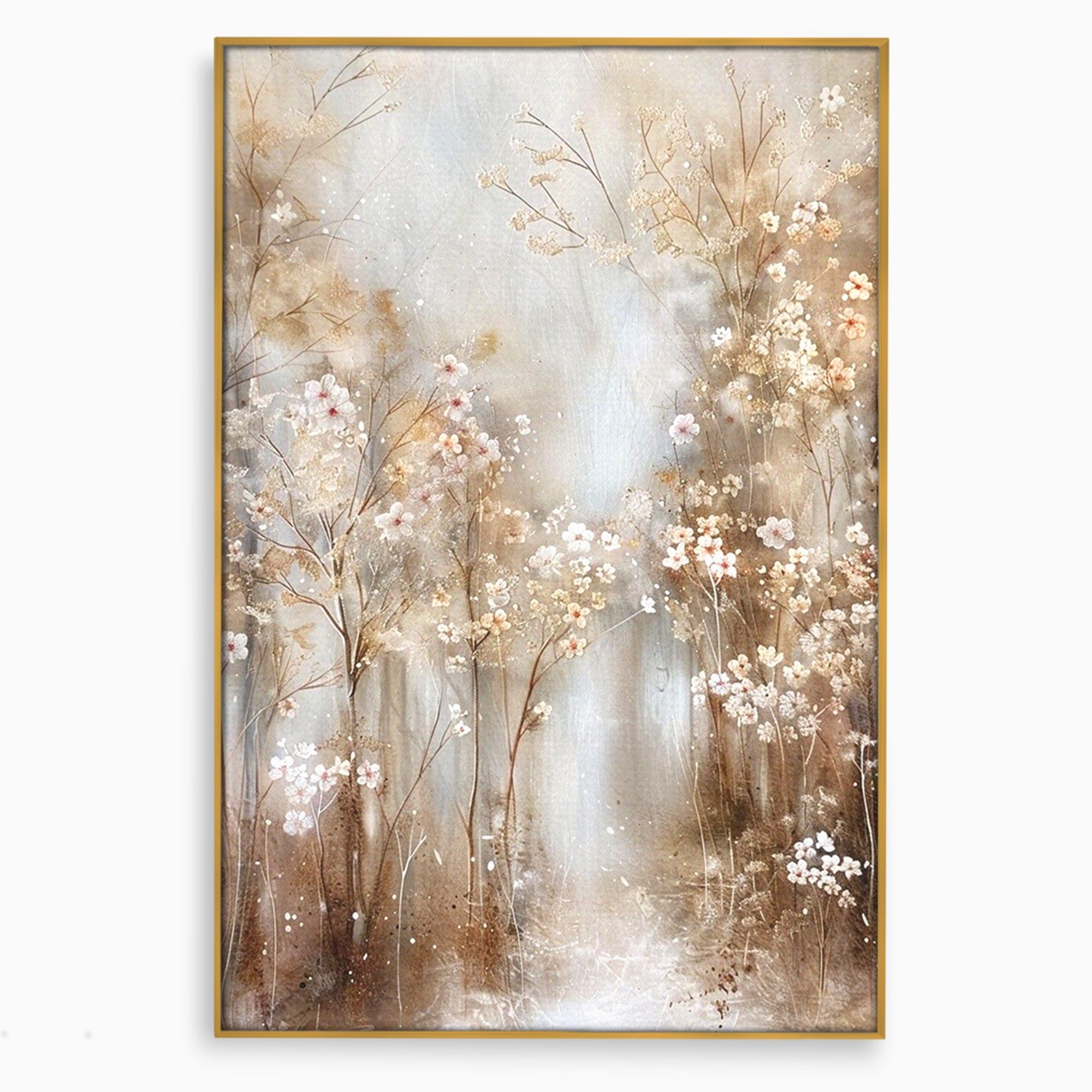 Tablou Canvas Premium LuxCanva® PI1344, Gradina De Iarna, Flori, Plimbare, Natura, Peisaj, Culori Vibrante, Living, Dormitor
