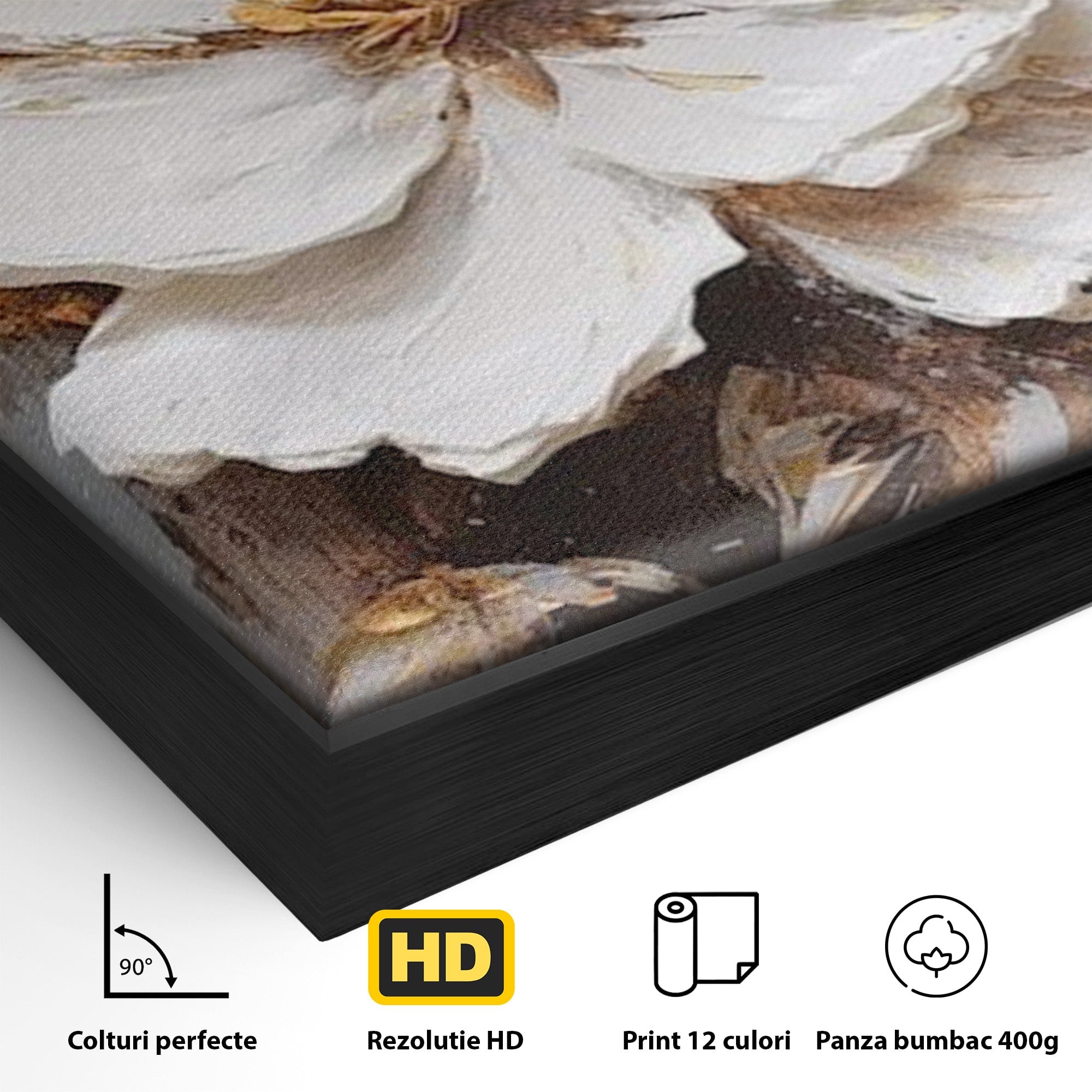 Tablou Canvas Premium LuxCanva® PI1345, Floare Aurie in Lumina, Petale, Abstract, Eleganta, Arta, Culori Vibrante, Living, Dormitor