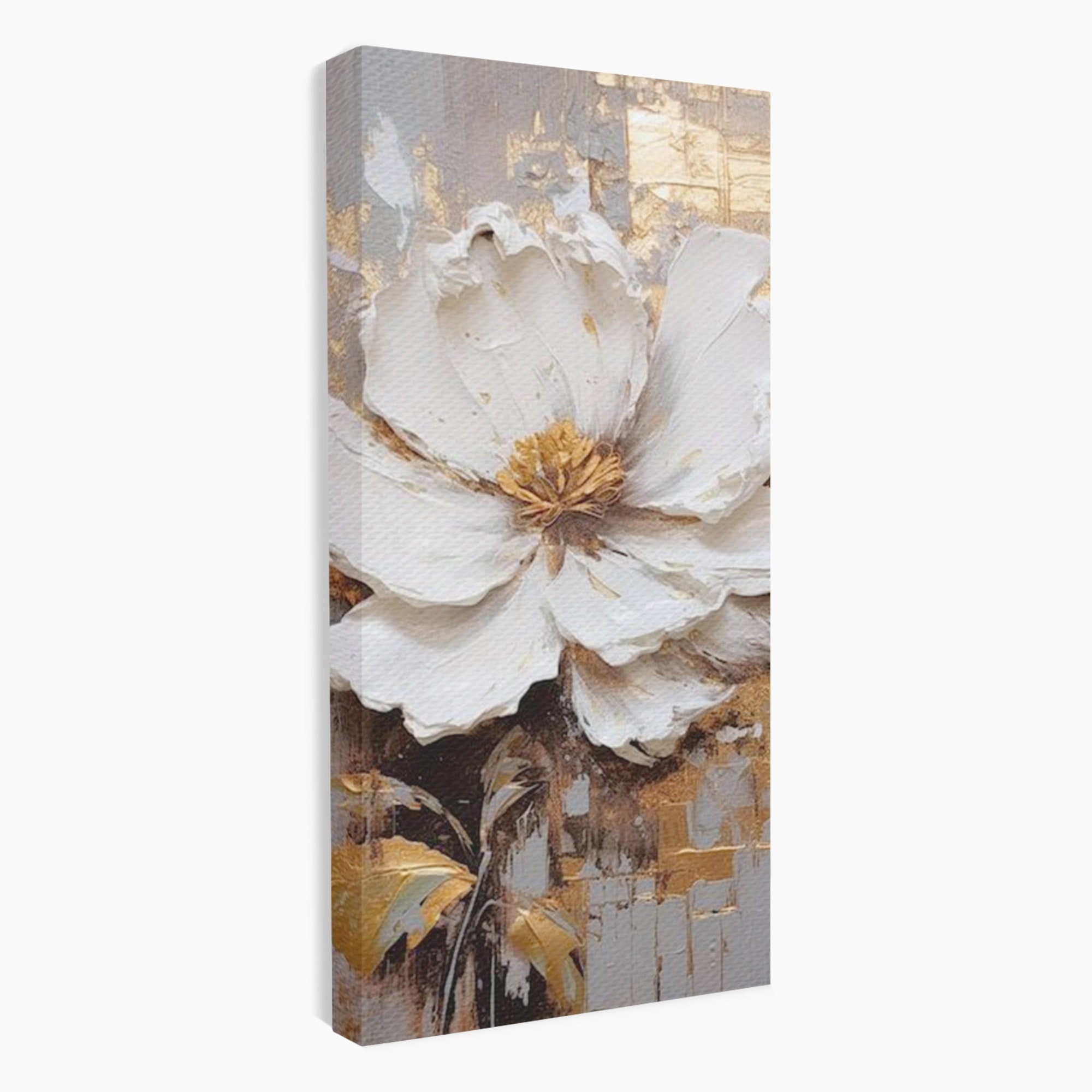 Tablou Canvas Premium LuxCanva® PI1345, Floare Aurie in Lumina, Petale, Abstract, Eleganta, Arta, Culori Vibrante, Living, Dormitor