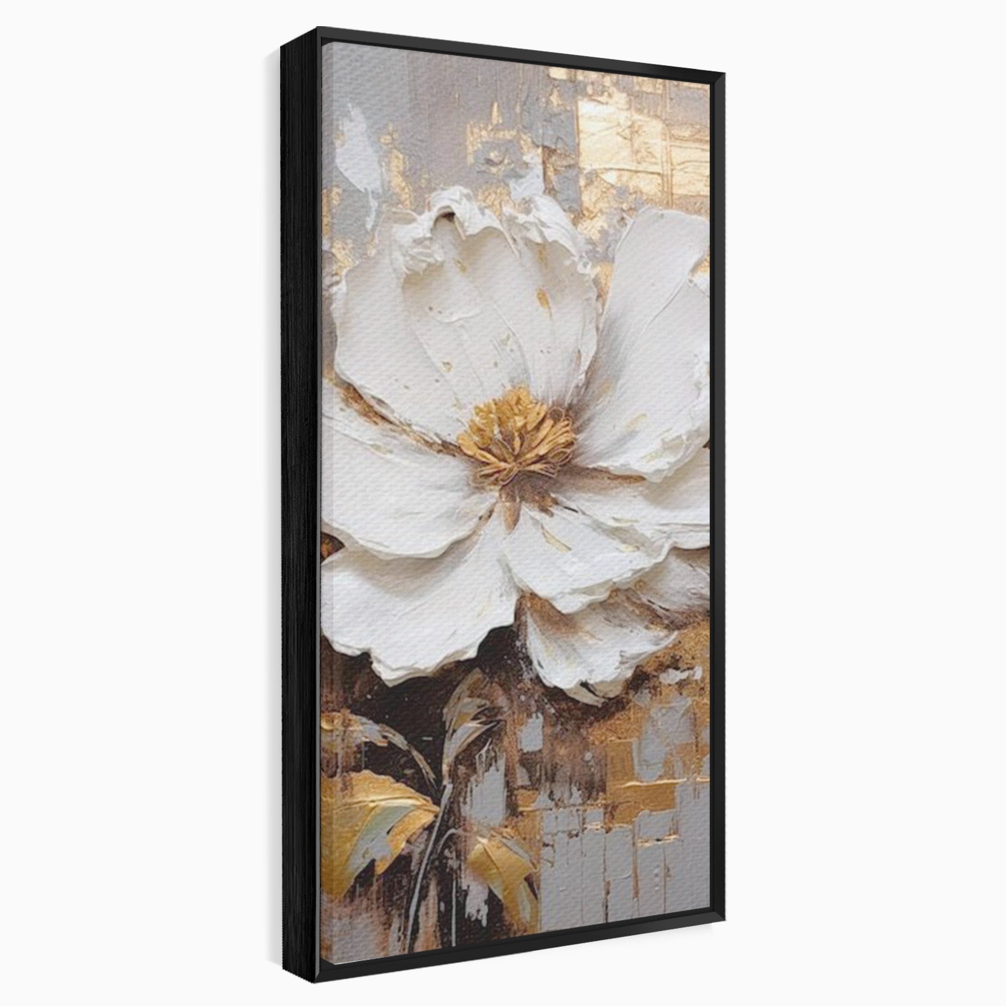 Tablou Canvas Premium LuxCanva® PI1345, Floare Aurie in Lumina, Petale, Abstract, Eleganta, Arta, Culori Vibrante, Living, Dormitor