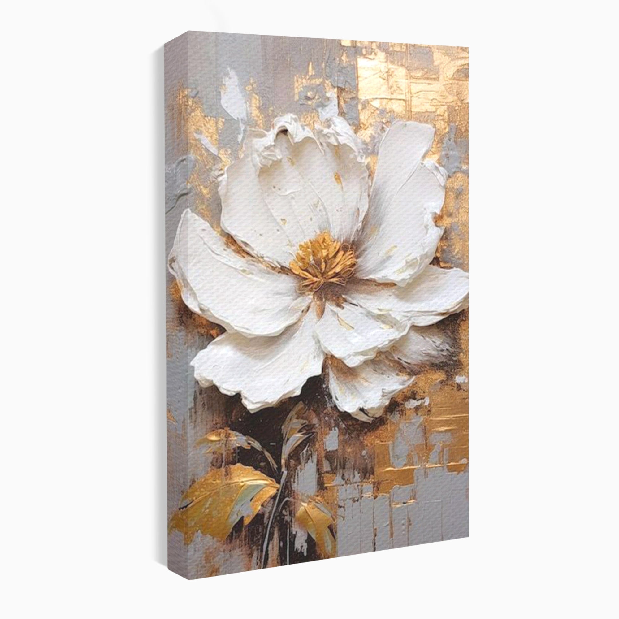Tablou Canvas Premium LuxCanva® PI1345, Floare Aurie in Lumina, Petale, Abstract, Eleganta, Arta, Culori Vibrante, Living, Dormitor