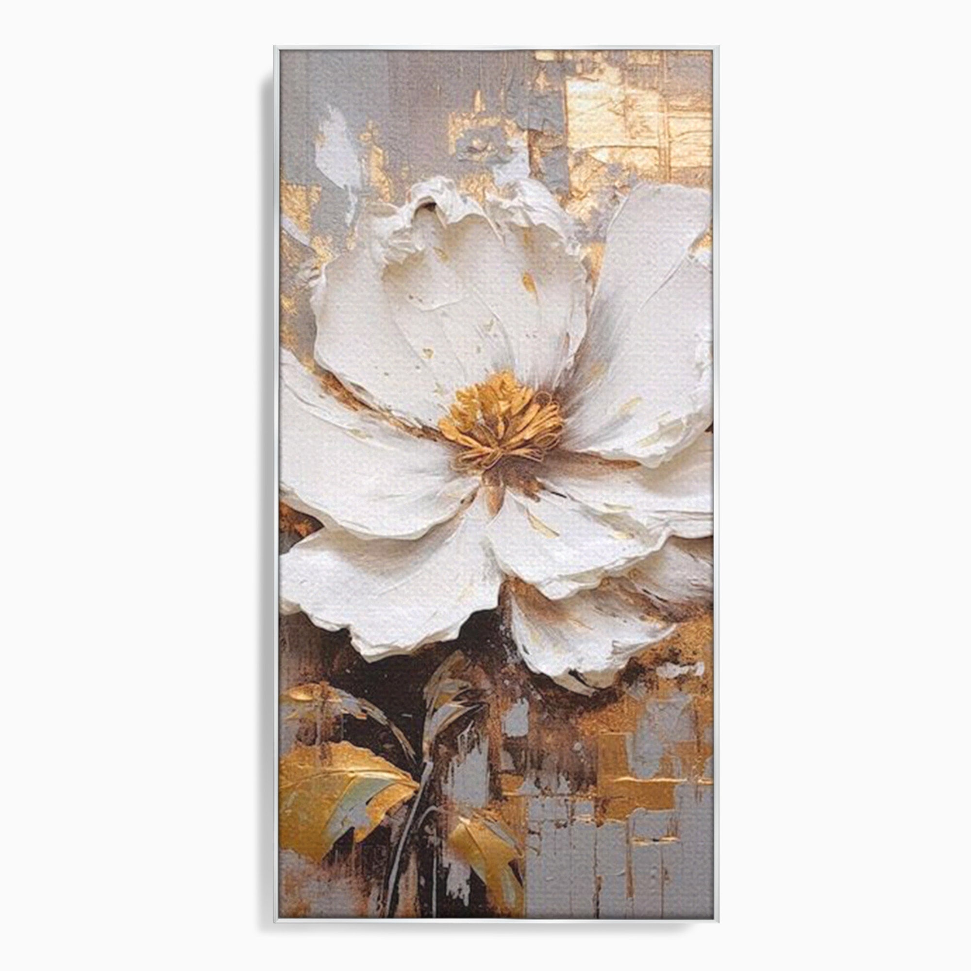 Tablou Canvas Premium LuxCanva® PI1345, Floare Aurie in Lumina, Petale, Abstract, Eleganta, Arta, Culori Vibrante, Living, Dormitor