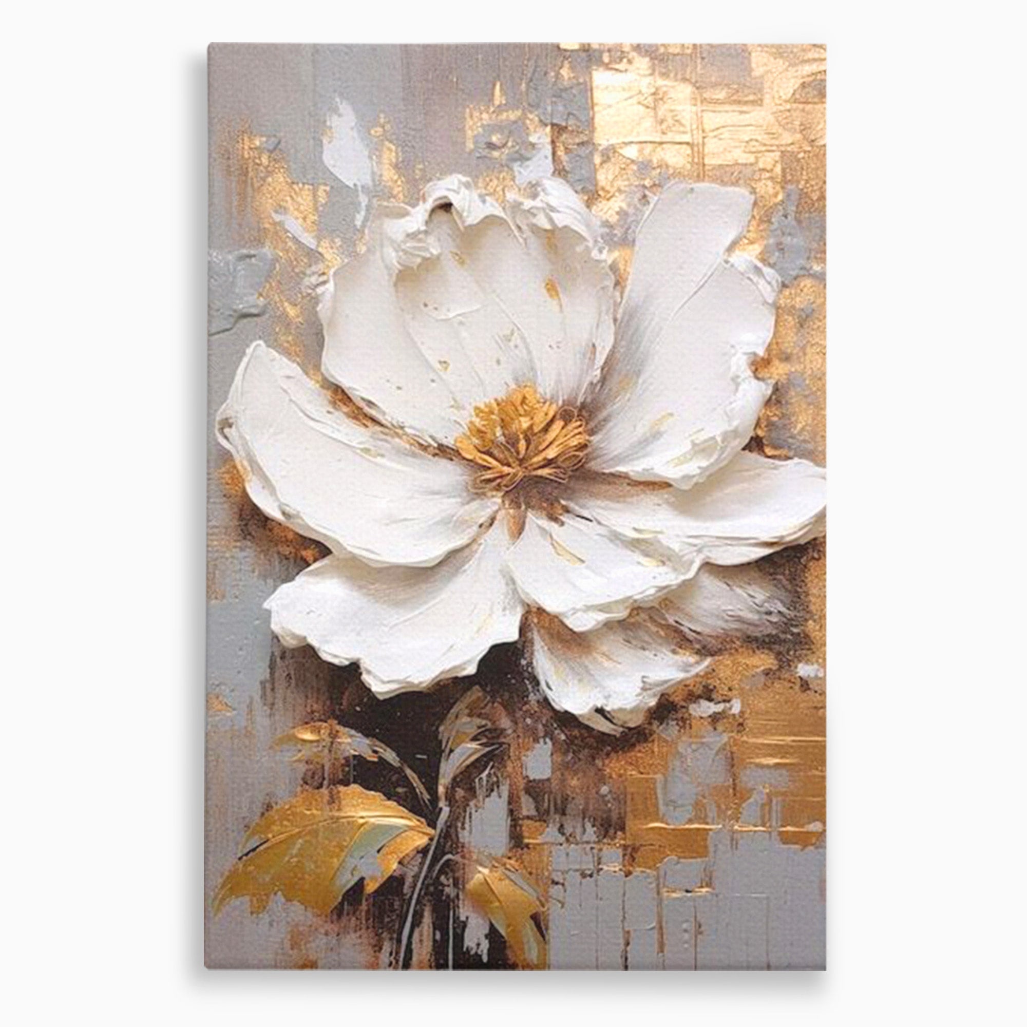Tablou Canvas Premium LuxCanva® PI1345, Floare Aurie in Lumina, Petale, Abstract, Eleganta, Arta, Culori Vibrante, Living, Dormitor