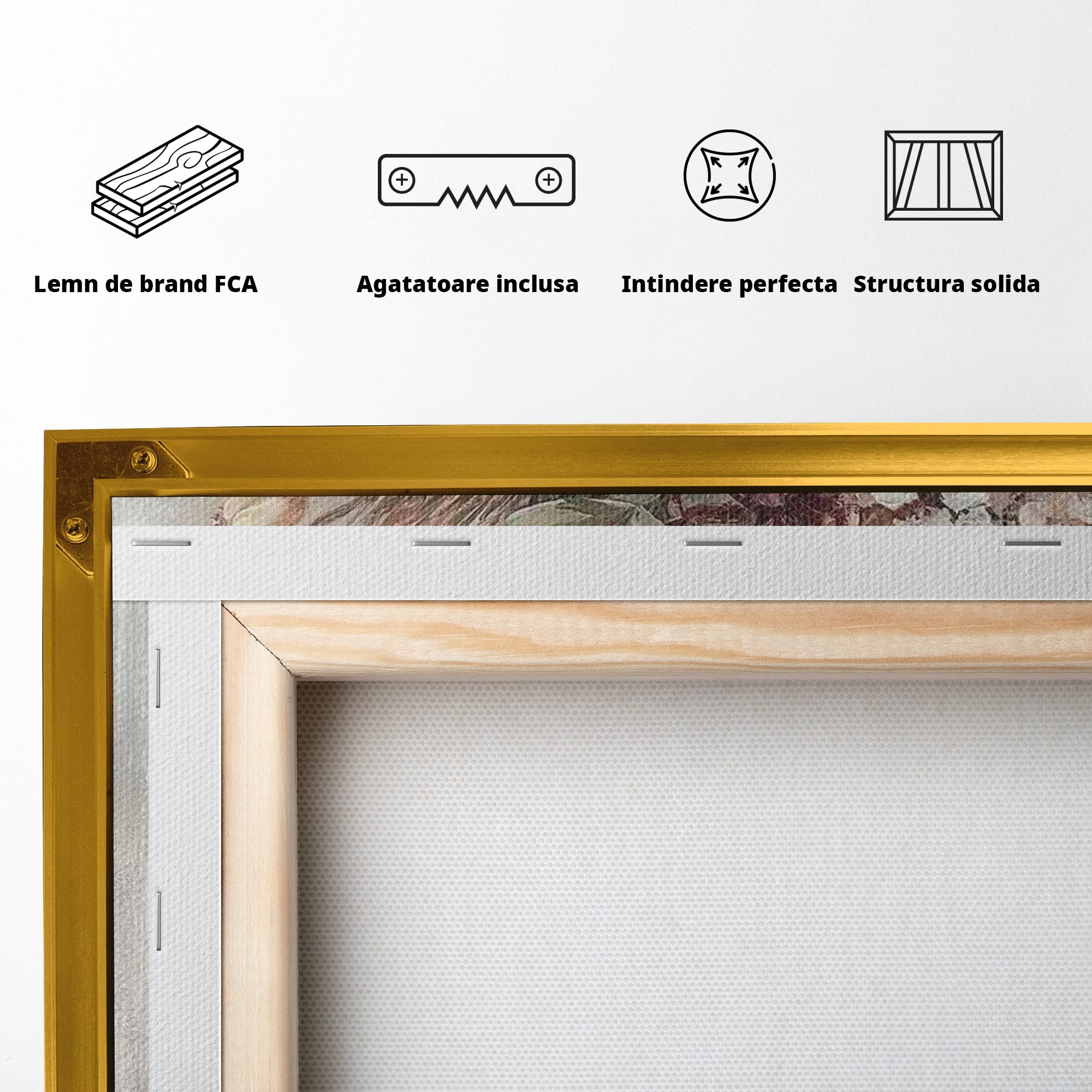 Tablou Canvas Premium LuxCanva® PI1347, Portret Cu Vas De Flori, Femeie, Flori, Vaza, Portret, Culori Vibrante, Living, Dormitor