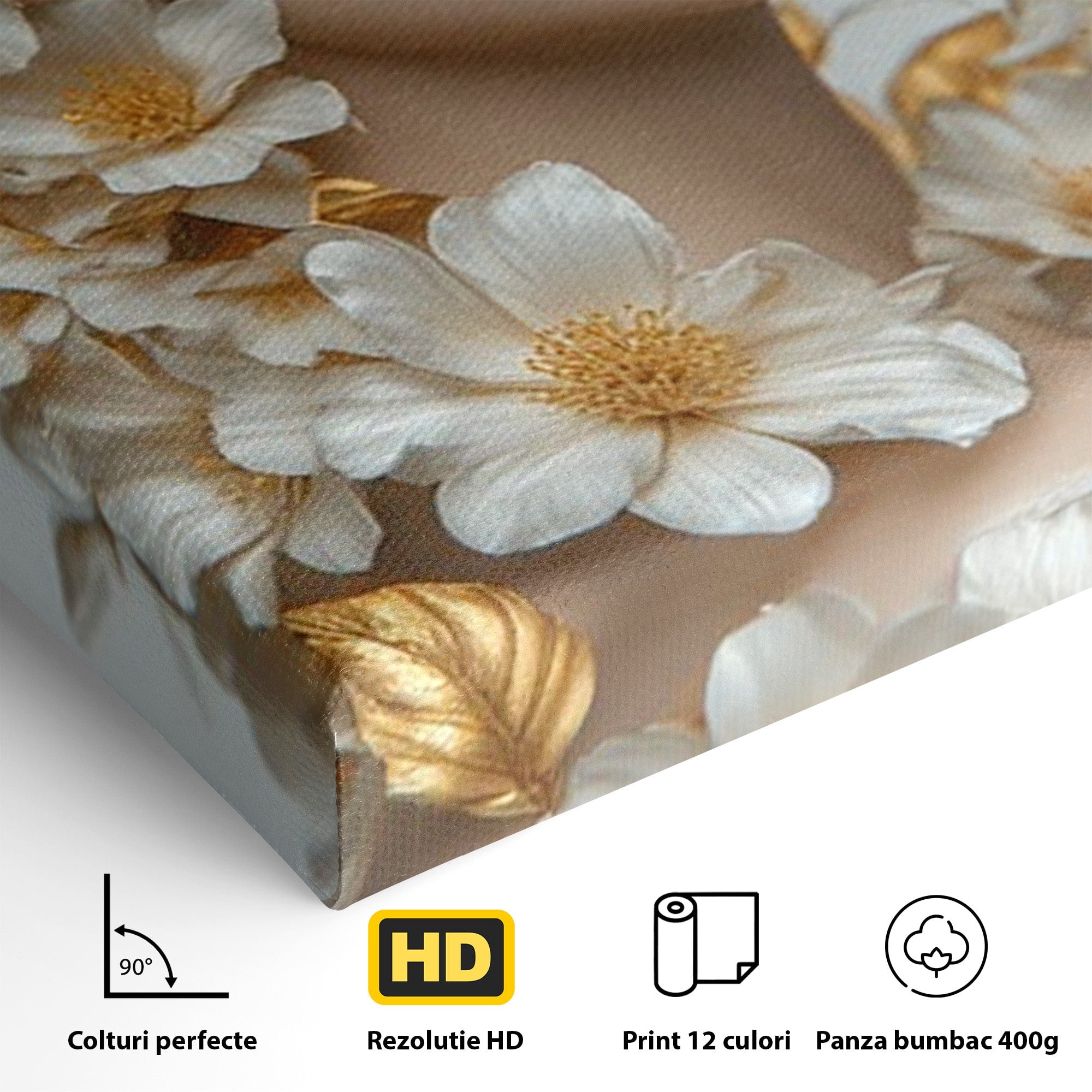 Tablou Canvas Premium LuxCanva® PI1348, Portret Floral, Privire, Flori, Eleganta, Frumusete, Culori Vibrante, Living, Dormitor