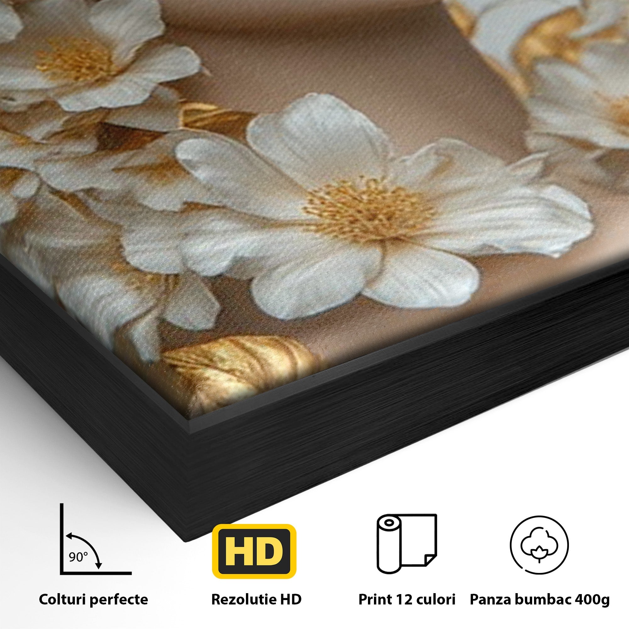 Tablou Canvas Premium LuxCanva® PI1348, Portret Floral, Privire, Flori, Eleganta, Frumusete, Culori Vibrante, Living, Dormitor